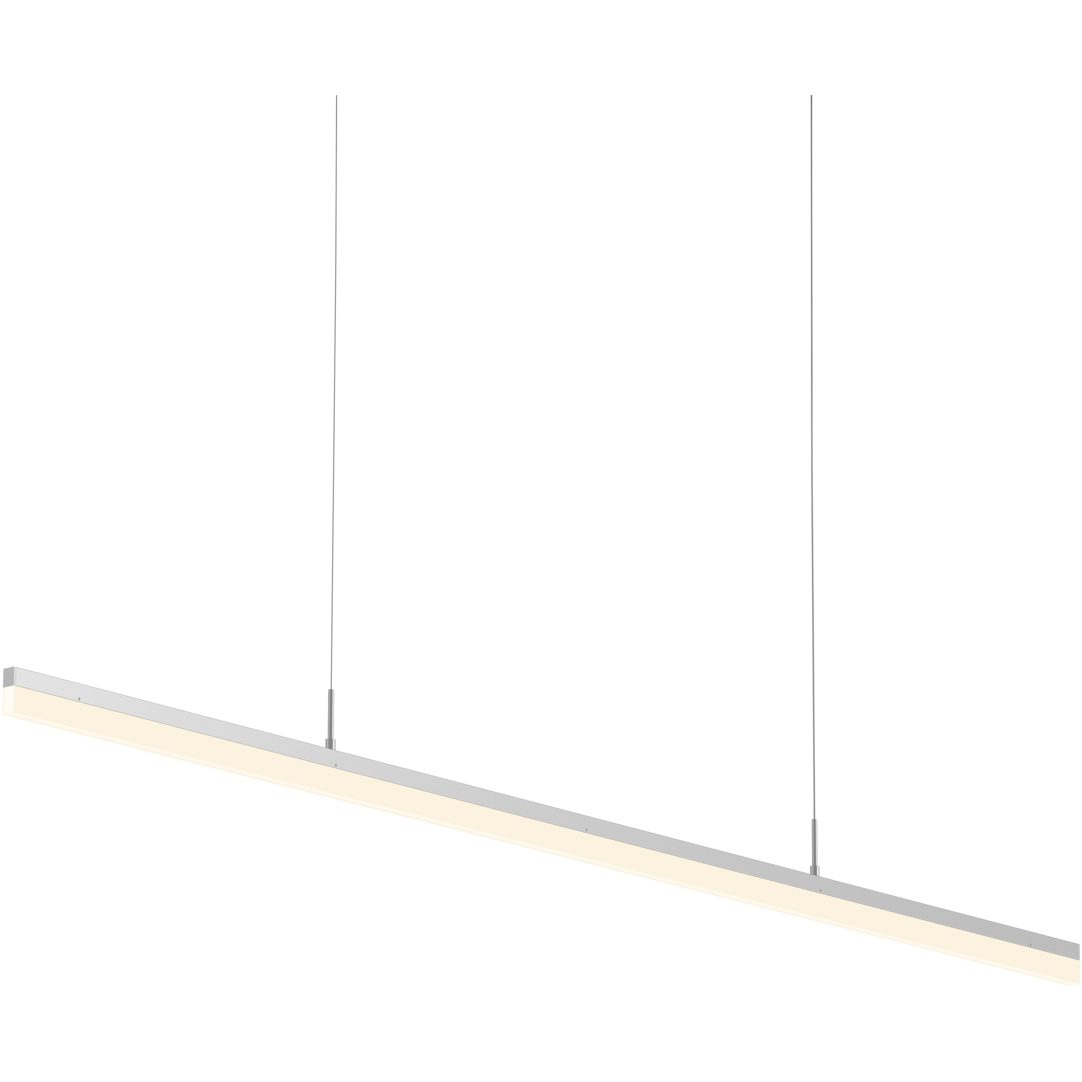 Stiletto LED 59.5 inch Bright Satin Aluminum Pendant Ceiling Light in Standard Suspension