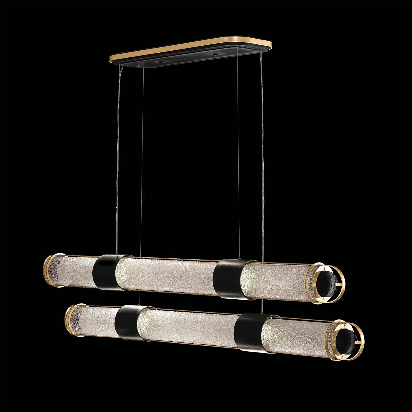 Bond LED 60 inch Black and Gold Pendant Ceiling Light