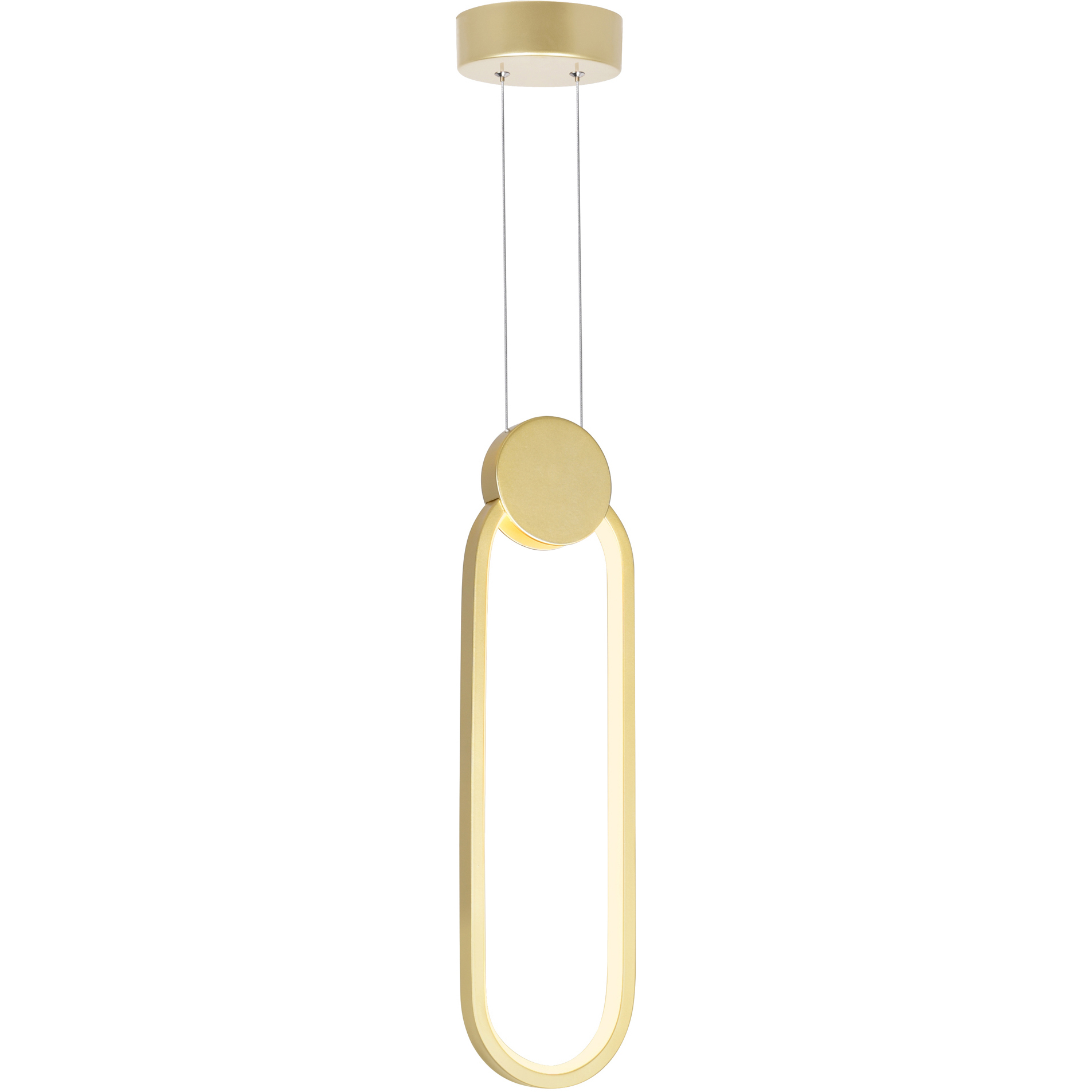 Pulley LED 4 inch Satin Gold Mini Pendant Ceiling Light
