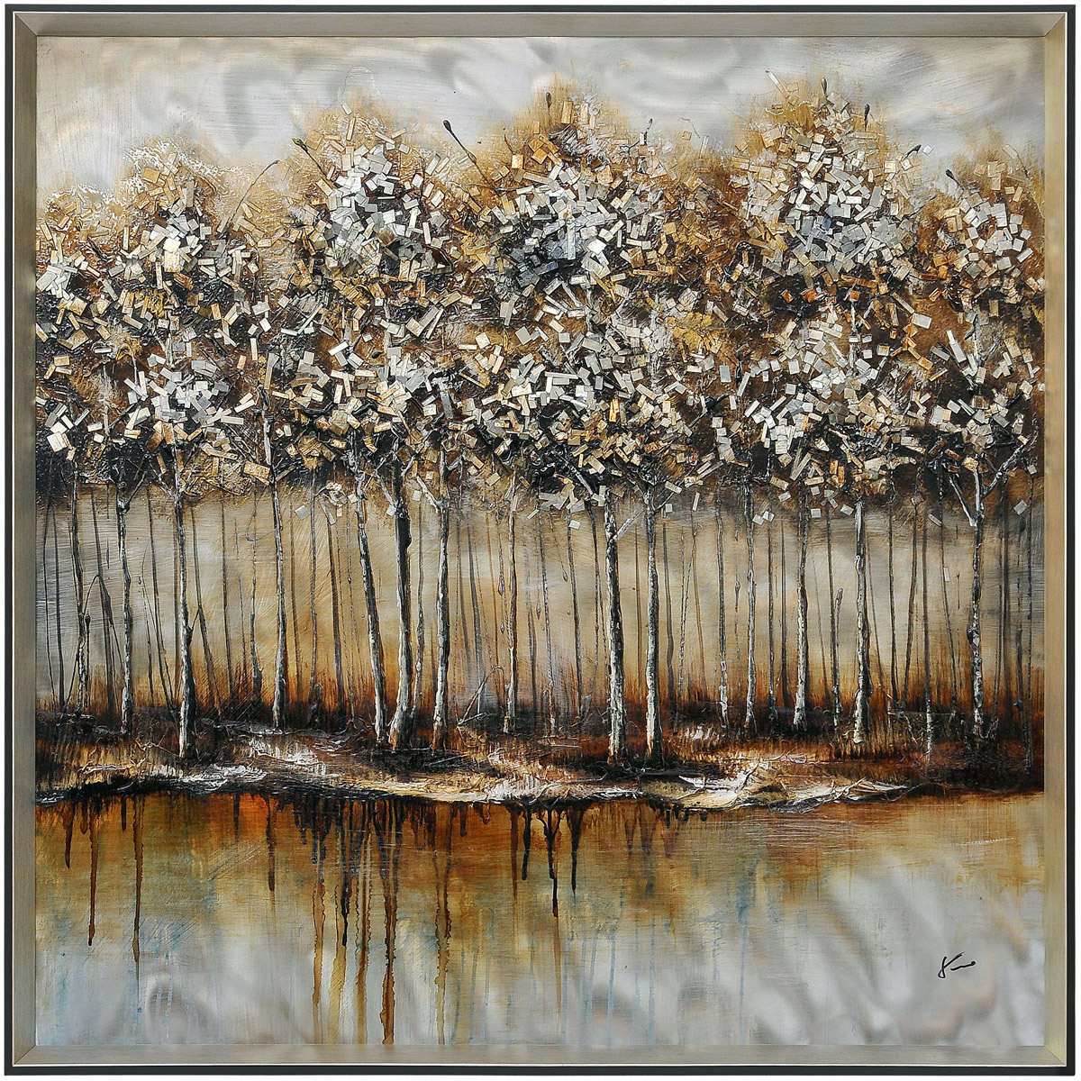 Metallic Forest Wall Art