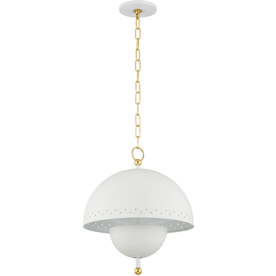 Jojo 2 Light 15 inch Aged Brass/Soft White Pendant Ceiling Light