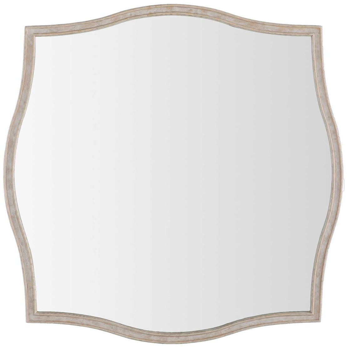 Artesia 36 X 36 inch Distressed White / Clear Mirror Mirror