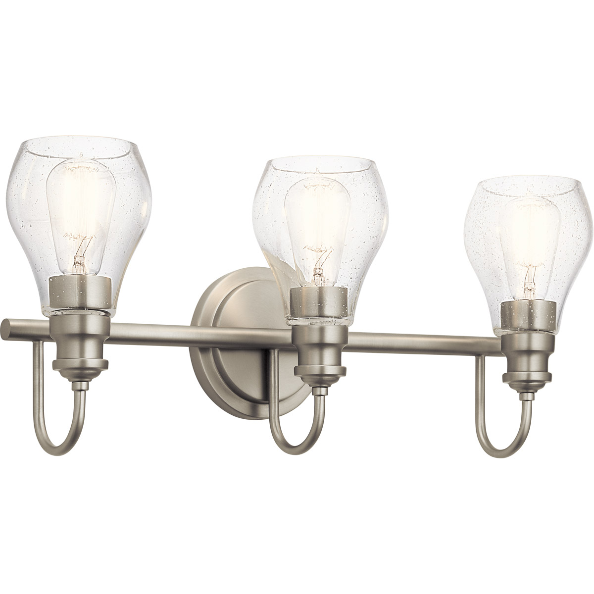 Greenbrier 3 Light 24 inch Brushed Nickel Wall Mt Bath 3 Arm Wall Light