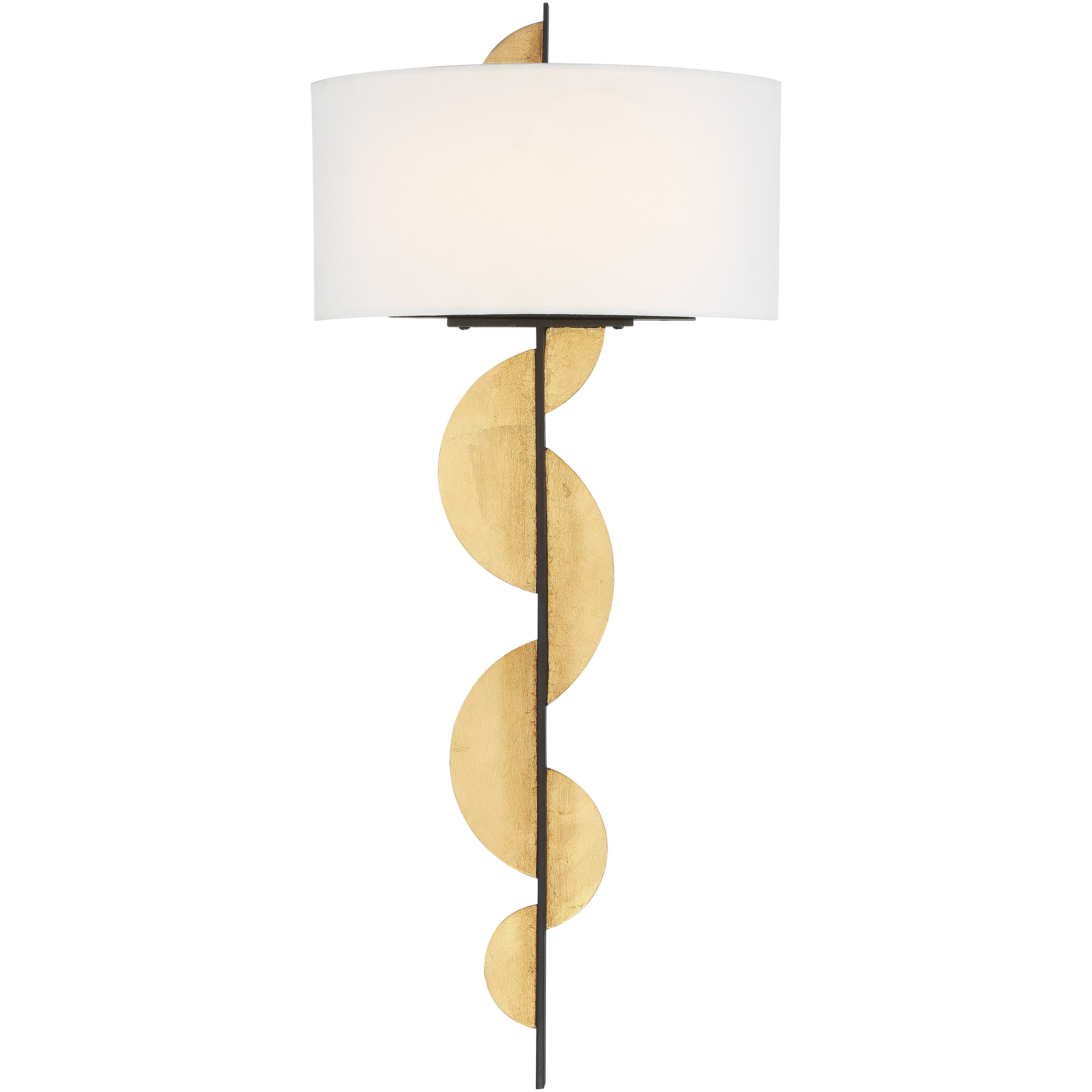 Navia LED 12 inch Sand Coal and Ardent Gold Leaf Wall Sconce Wall Light
