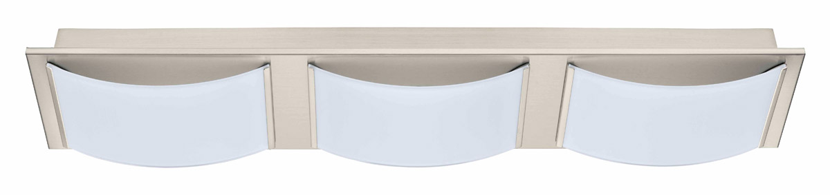 Wasao LED 25 inch Matte Nickel Vanity Wall Ceiling Dual Mount Wall Light