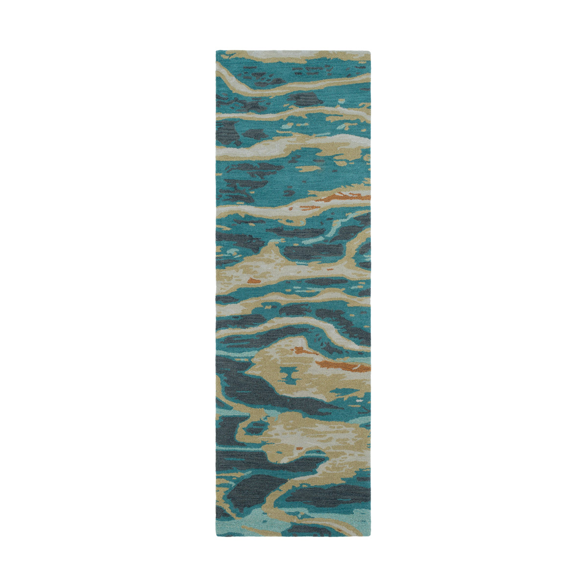 Radnor 36 X 24 inch Emerald/Olive/Taupe/Burnt Orange/Dark Brown Rugs, Wool