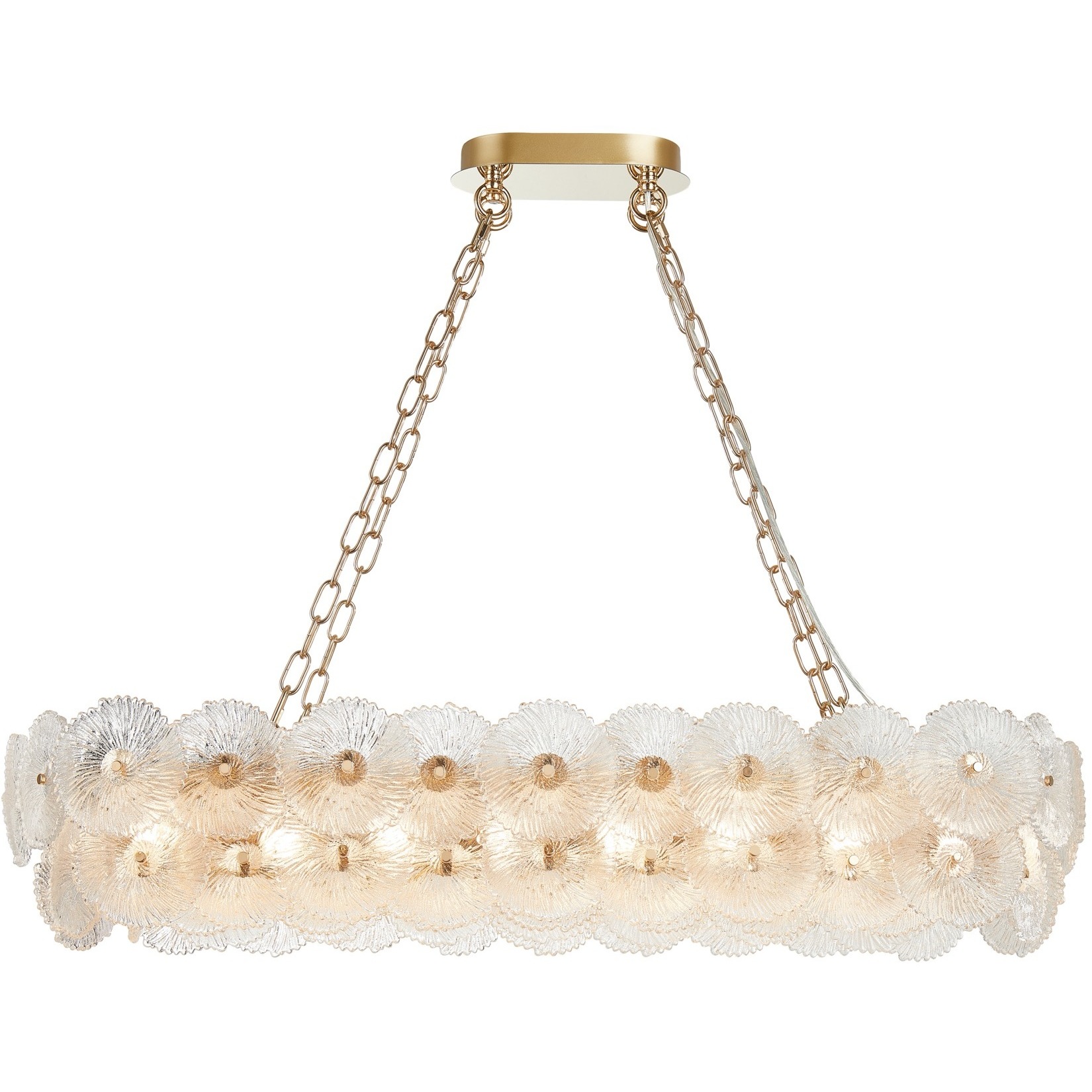 Bloom LED 47.25 inch Brass Chandelier Ceiling Light