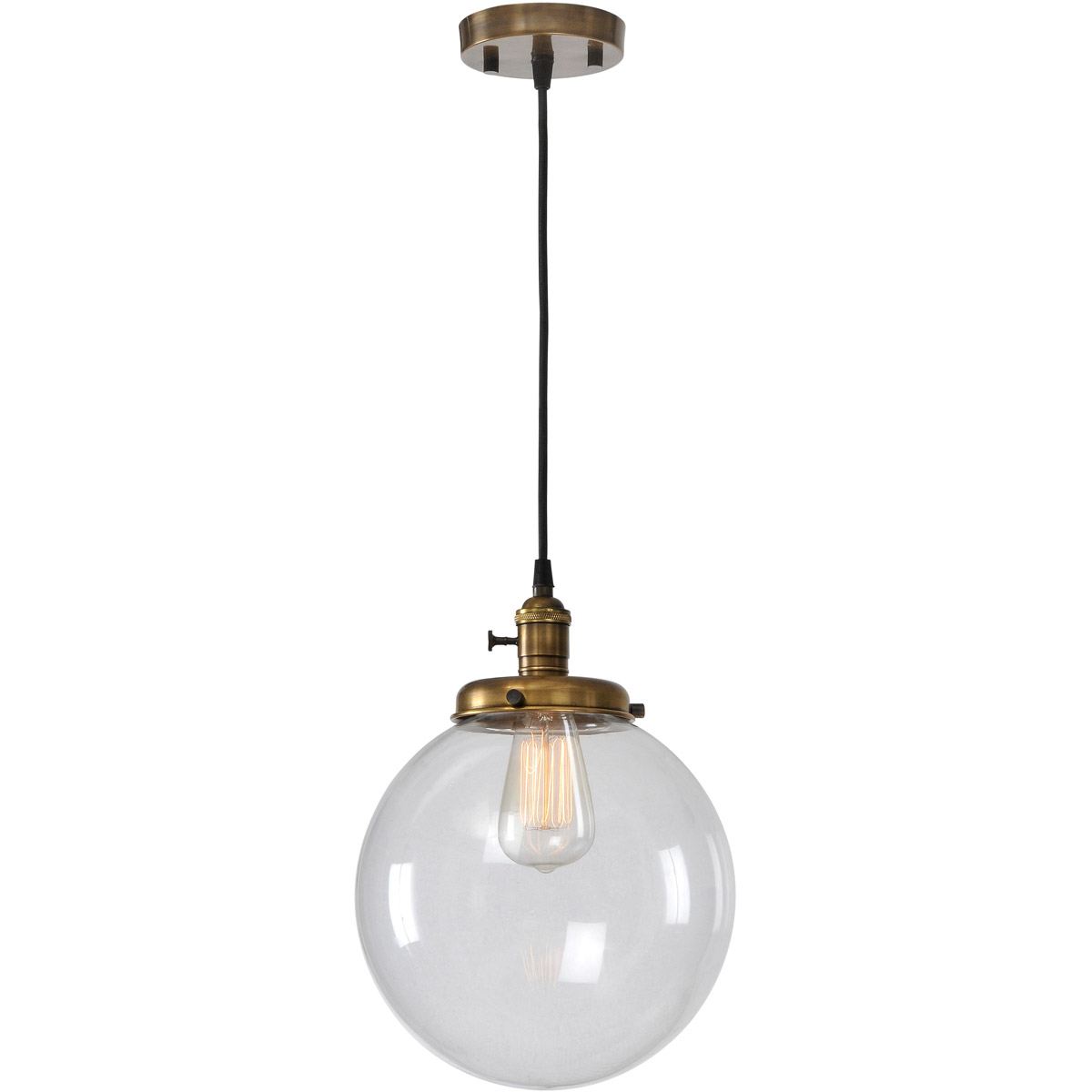 Antonio 1 Light 12 inch Antique Brass Pendant Ceiling Light