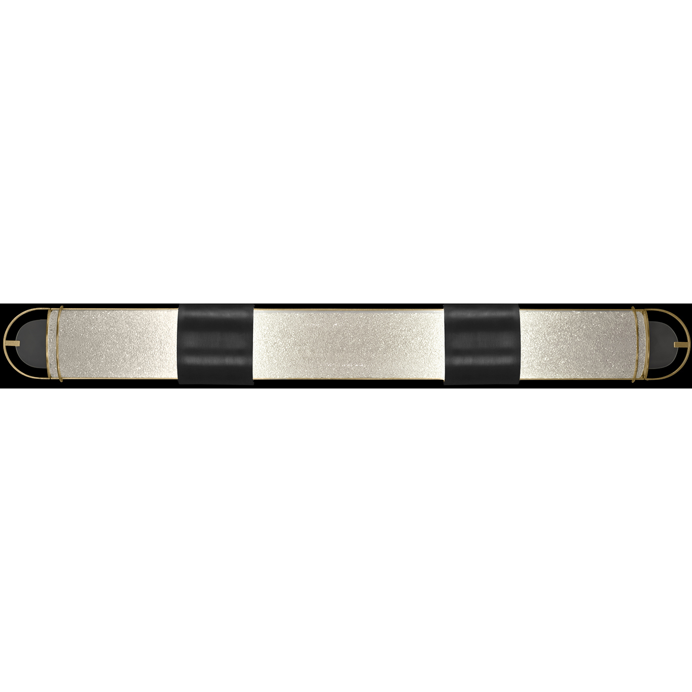 Bond 4 Light 48 inch Black and Gold Bath Bar Wall Light