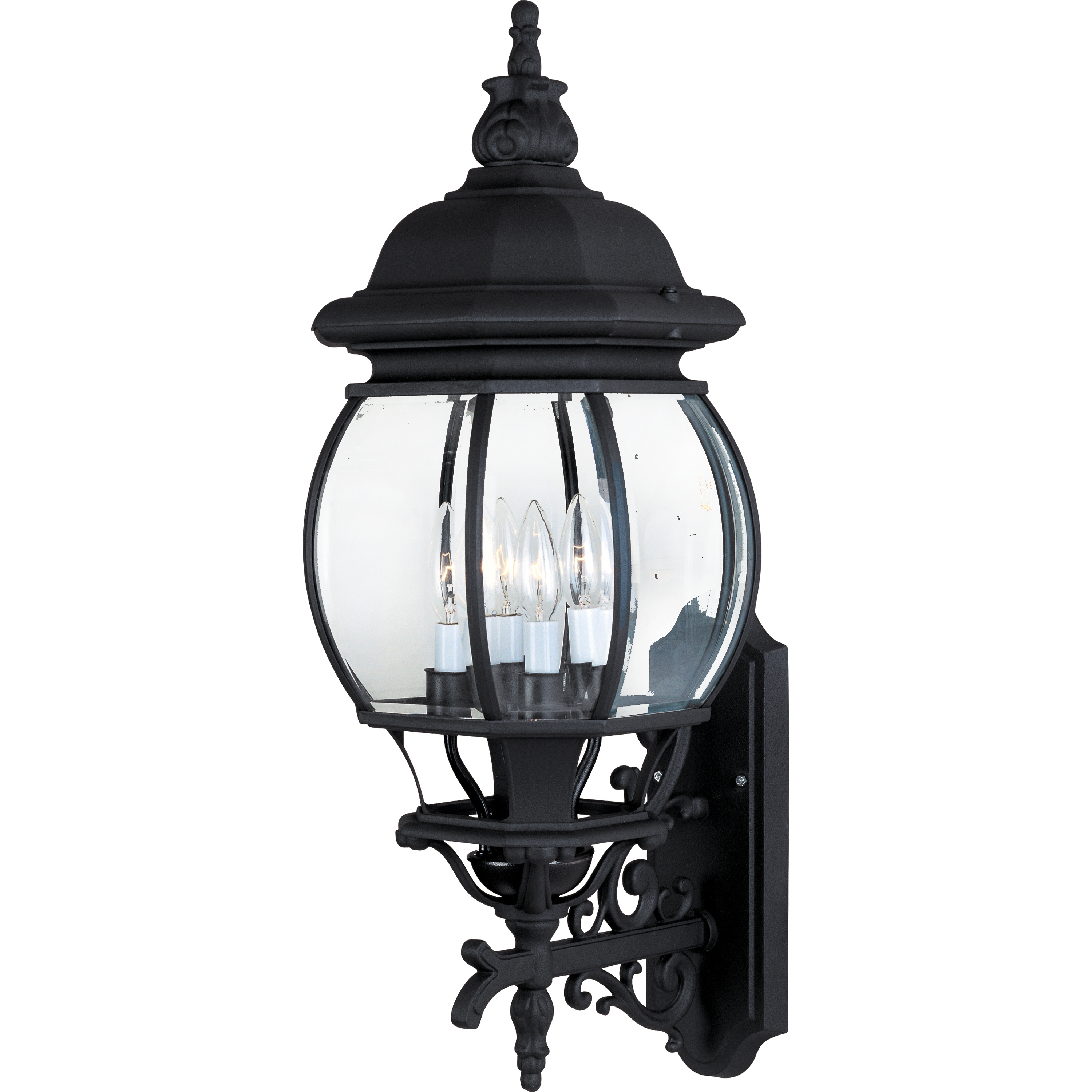 Crown Hill 4 Light 25.5 inch Black Outdoor Wall Mount