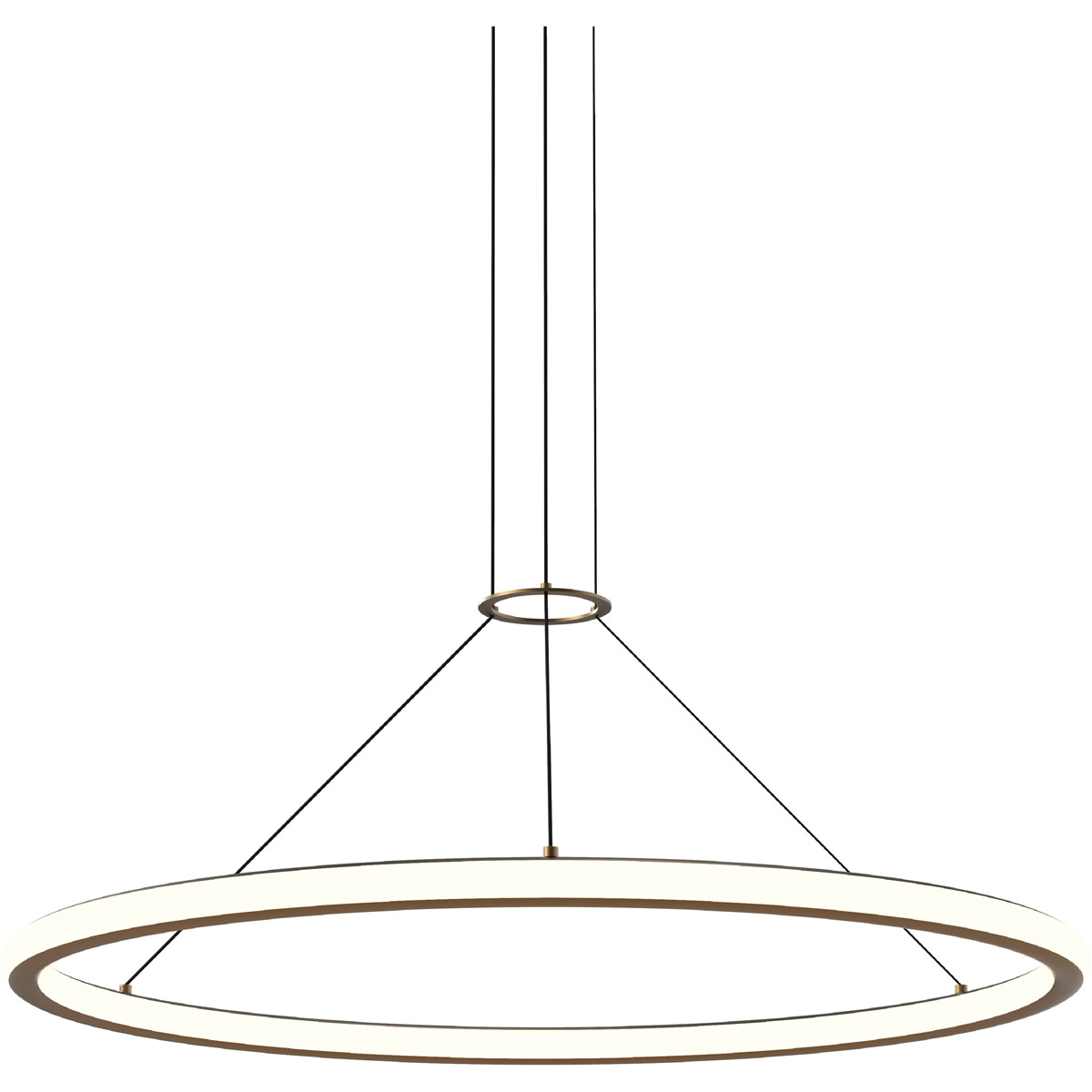 Luna LED 37.5 inch Painted Brass Pendant Ceiling Light