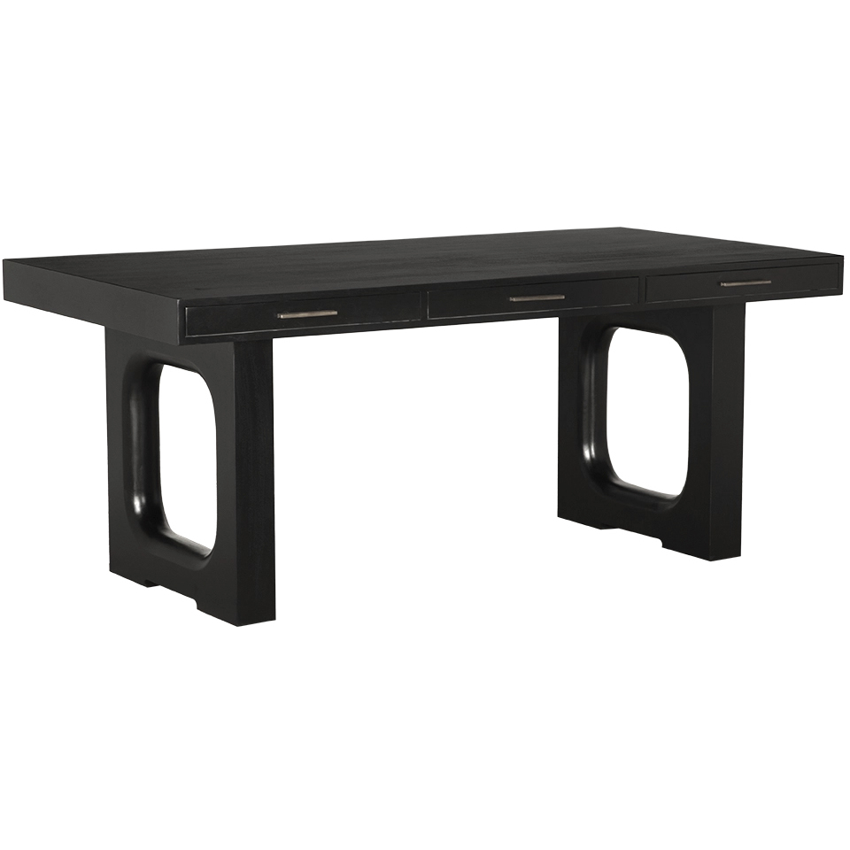 Kirk 72 X 36 inch Hand Rubbed Black Desk