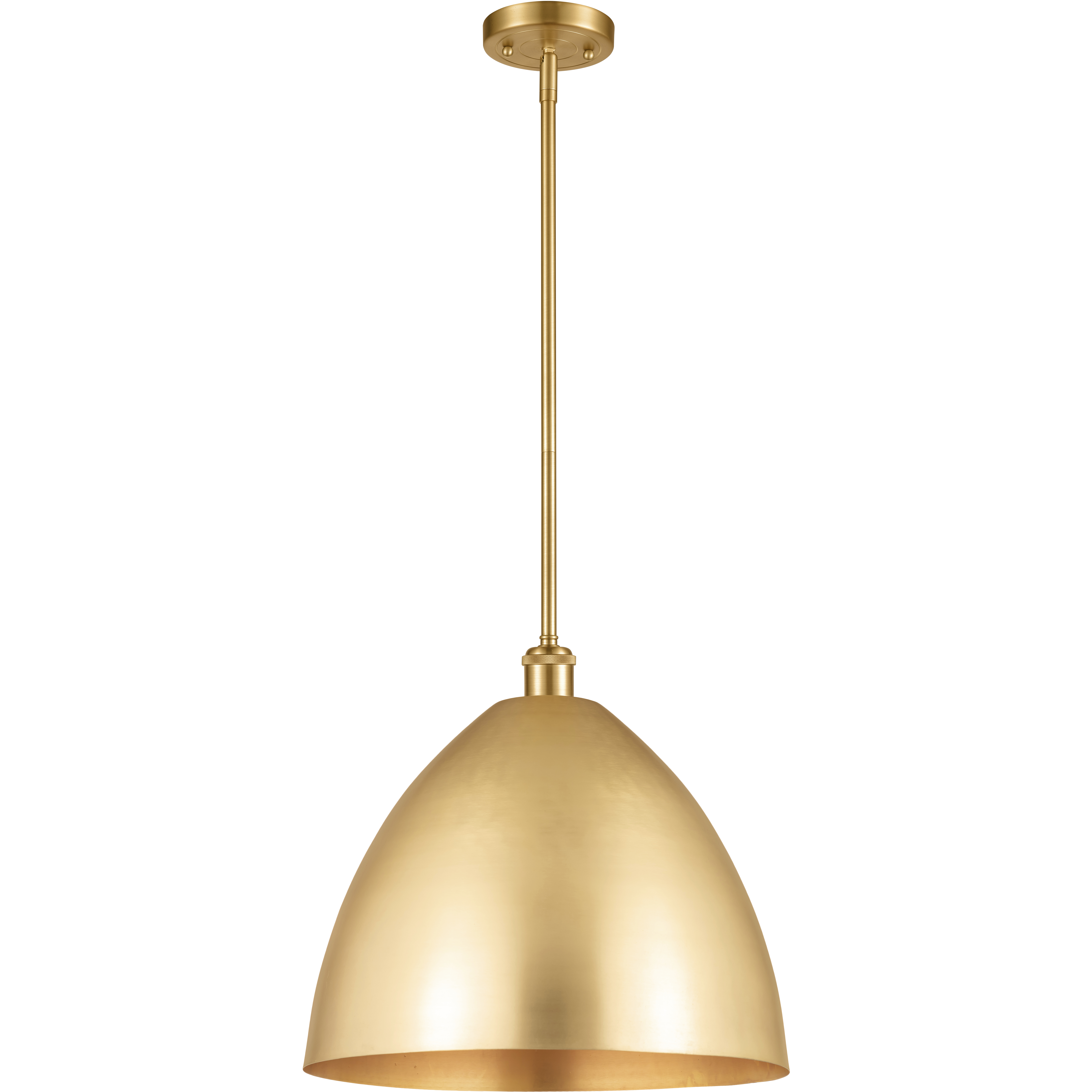 Ballston Dome LED 16 inch Satin Gold Pendant Ceiling Light