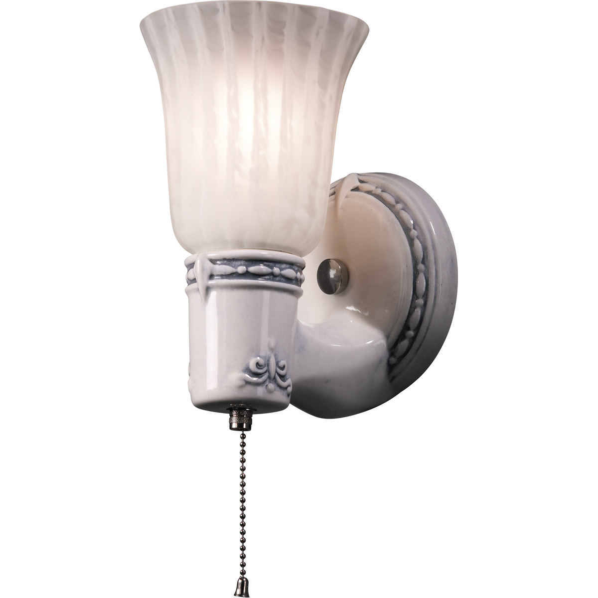 American Classics 5 inch Brushed Nickel and Celadon Green Crackle Wall Sconce Wall Light