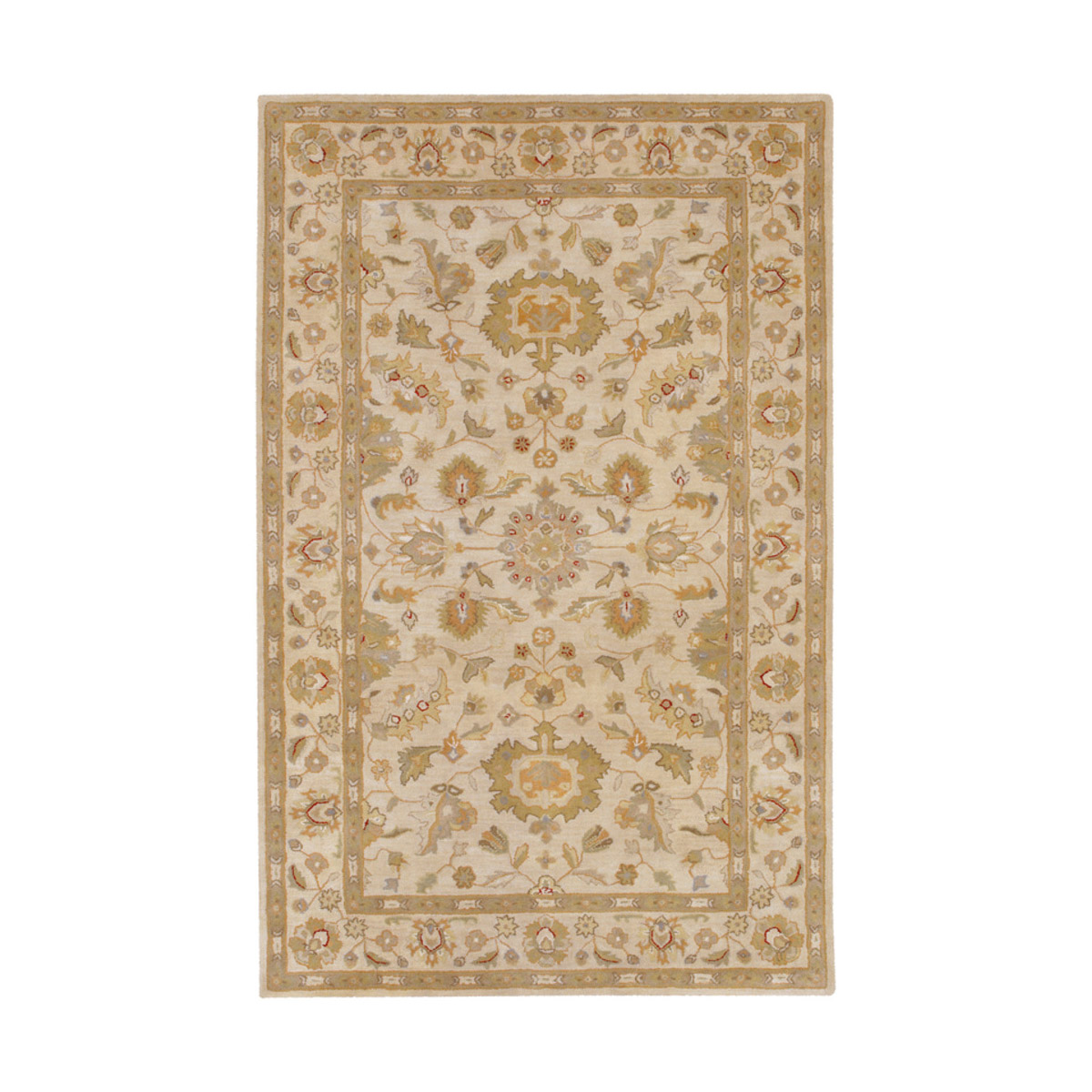 Crowne 96 X 60 inch Beige/Camel/Wheat/Dark Red/Dark Brown/Olive/Taupe Rugs, Wool