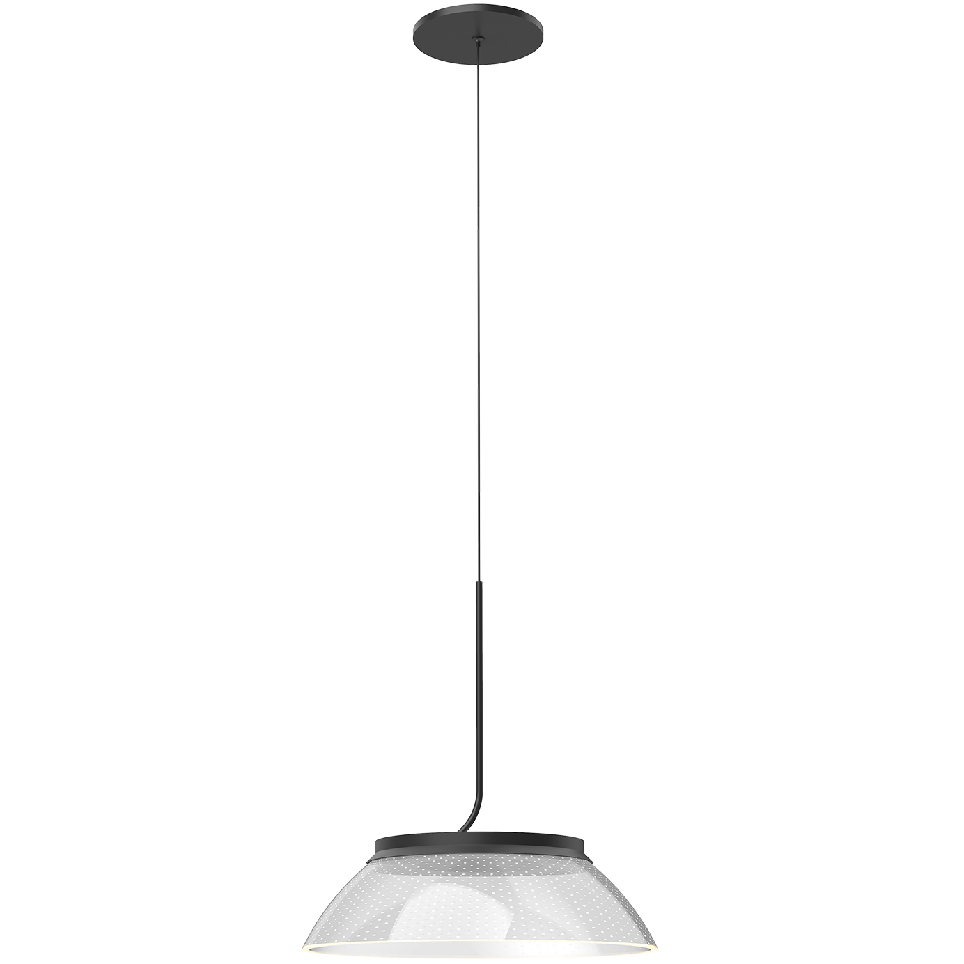 Magellan LED 12 inch Black/Clear Acrylic Light Guide Pendant Ceiling Light