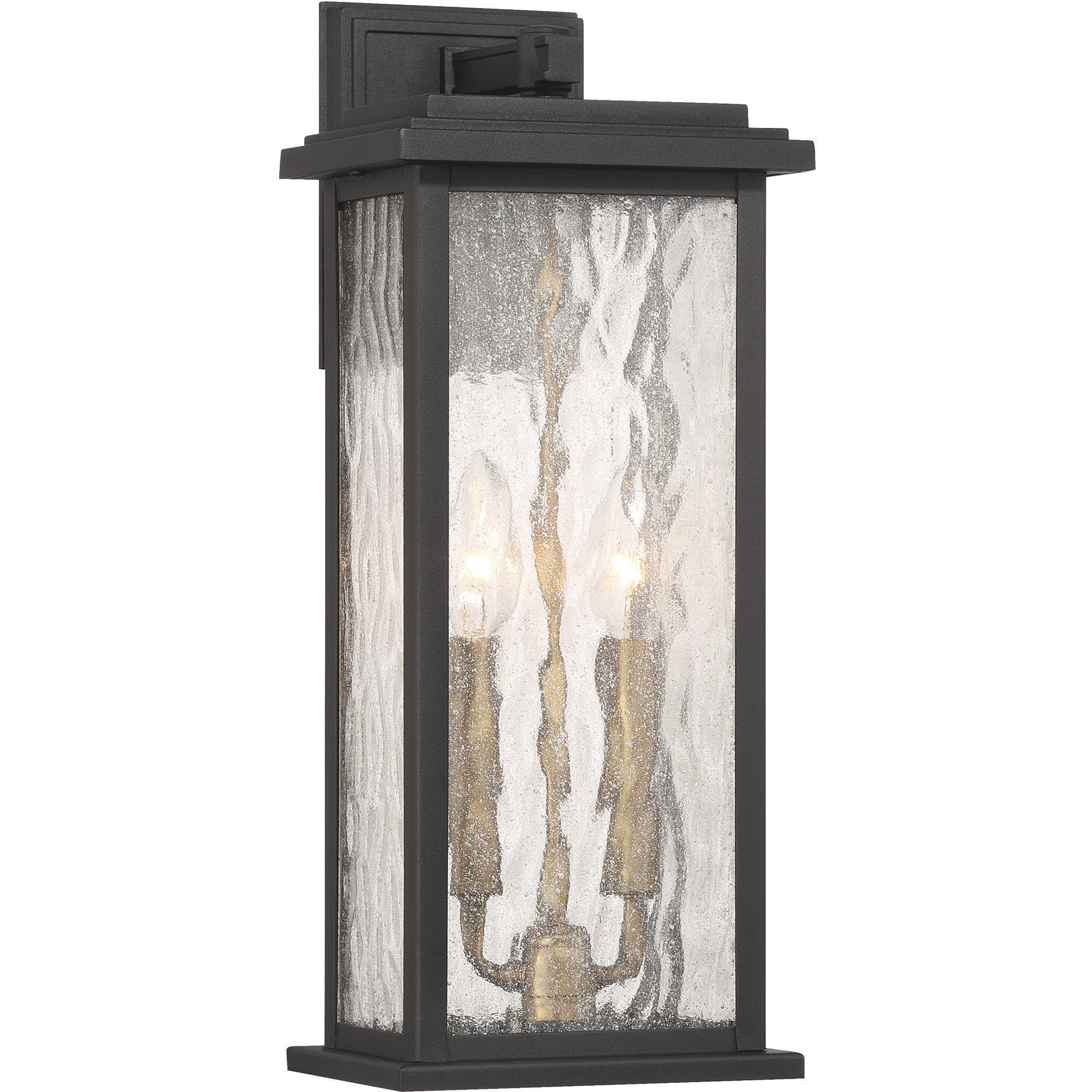 Estate 2 Light 17 inch Black and Brass Outdoor Wall Sconce