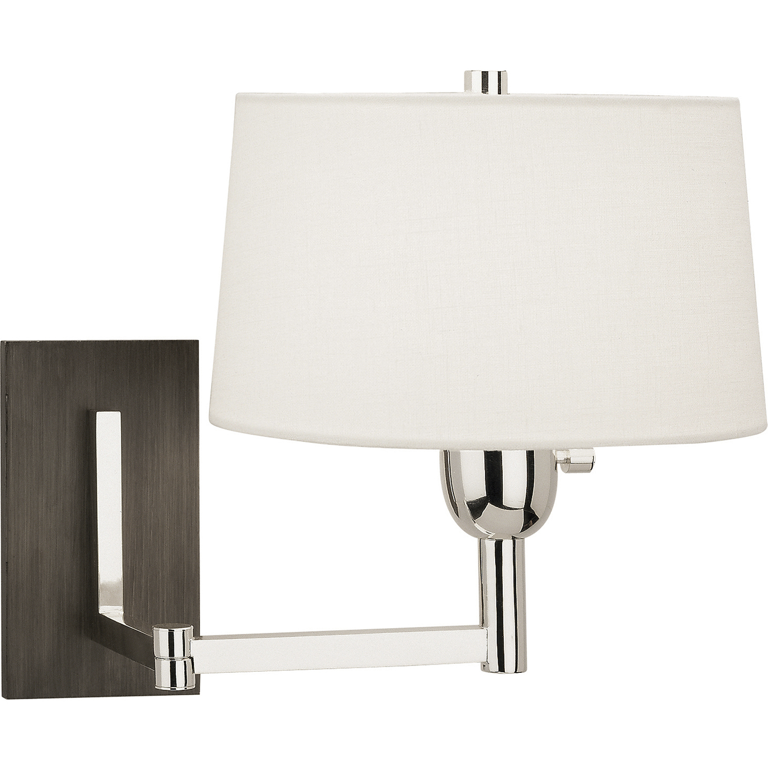 Wonton 17.5 inch 100 watt Silver Plate Wall Swinger Wall Light