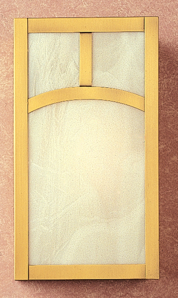 Mission 1 Light 7 inch Antique Brass Wall Mount Wall Light in Rain Mist