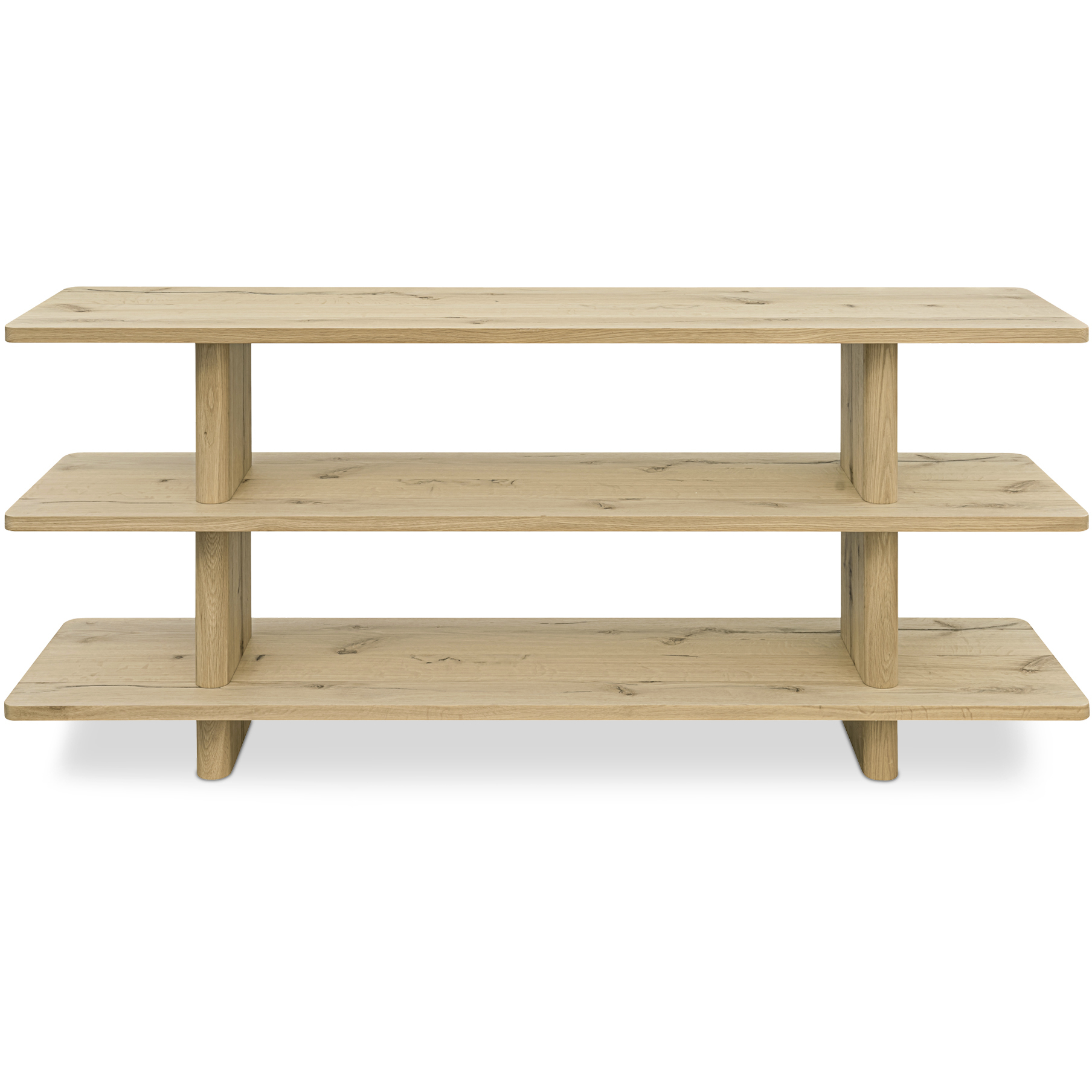 Casey FC Rustic Oak Bookcase in Natural, Small