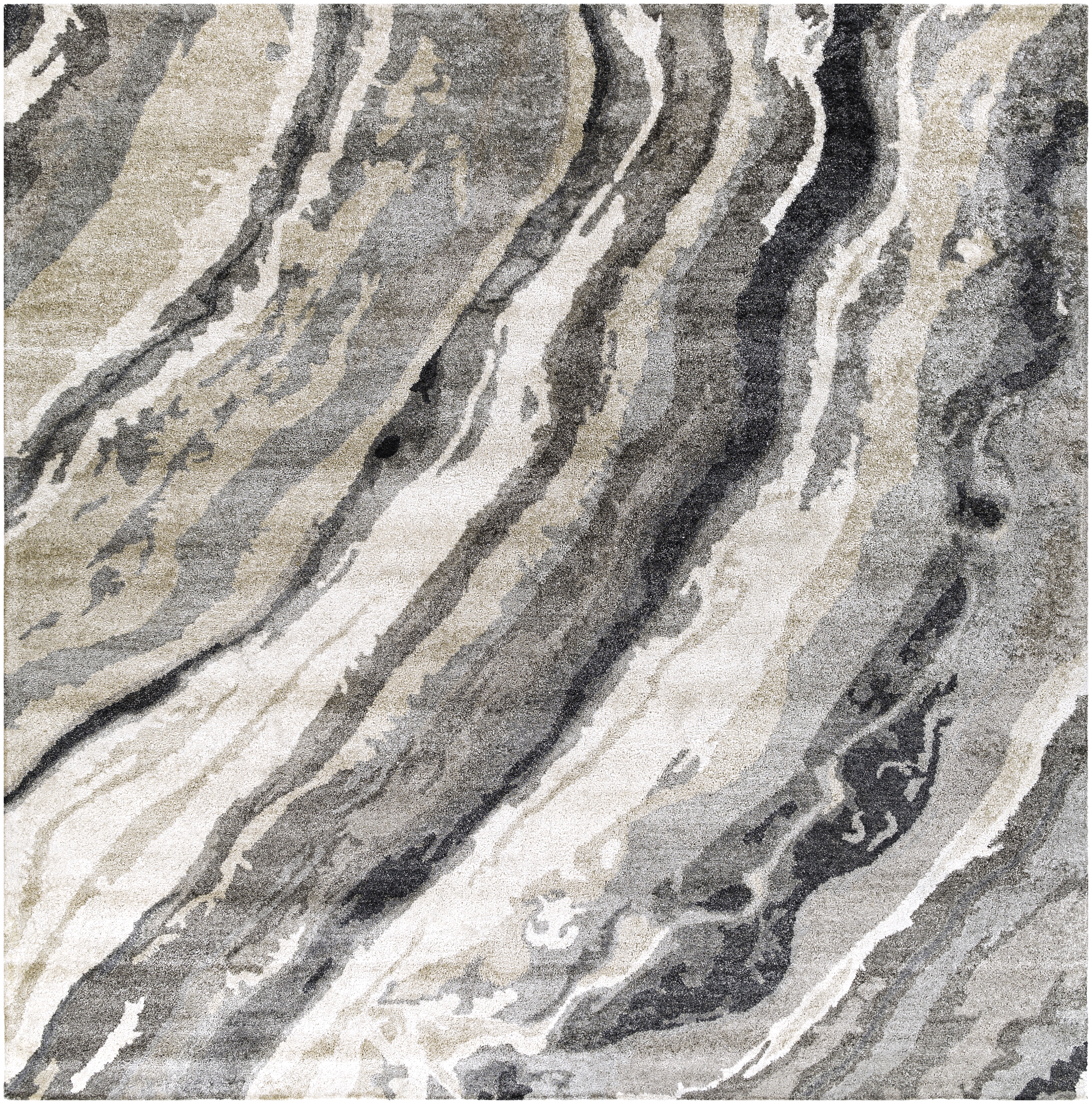 Gemini 96 X 96 inch Charcoal Rug in 8 Ft Square, Square