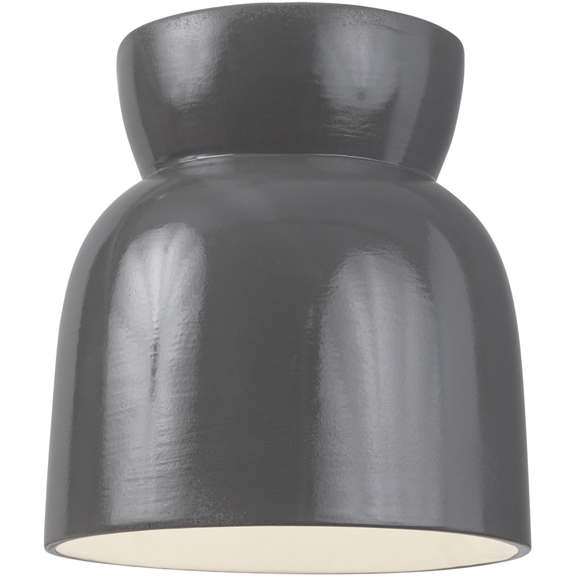 Radiance Collection 1 Light 7.5 inch Gloss Grey Outdoor Flush Mount in Dedicated LED