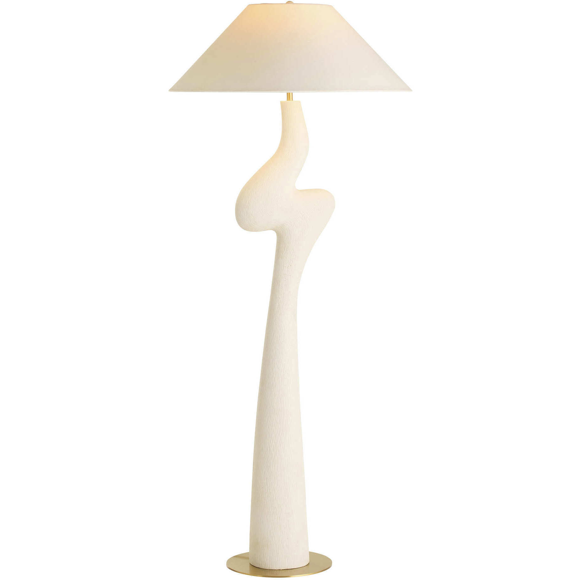 Nicolette 69.5 inch 150.00 watt Ivory and Antique Brass Floor Lamp Portable Light