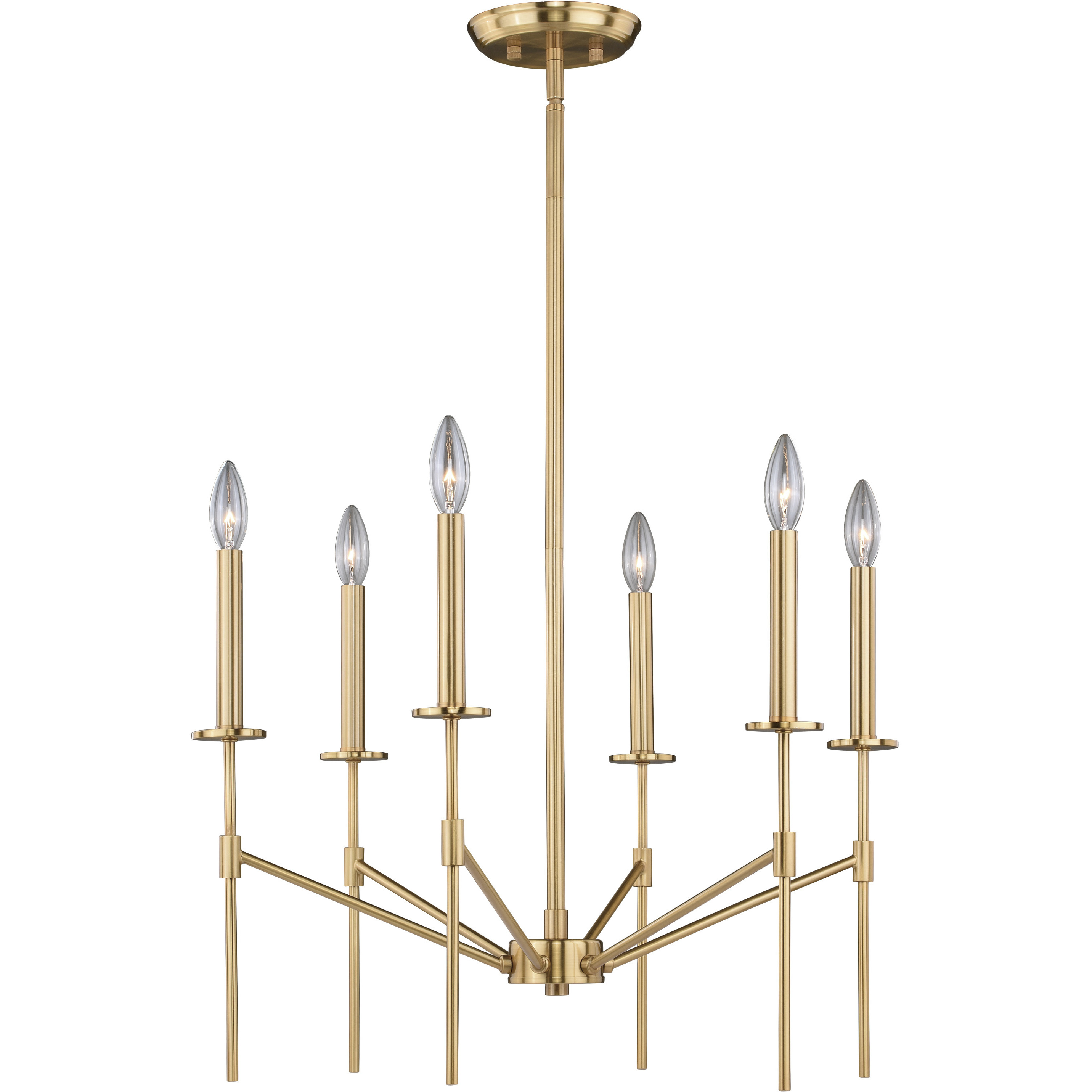 Kedzie LED 24 inch Natural Brass Chandelier Ceiling Light
