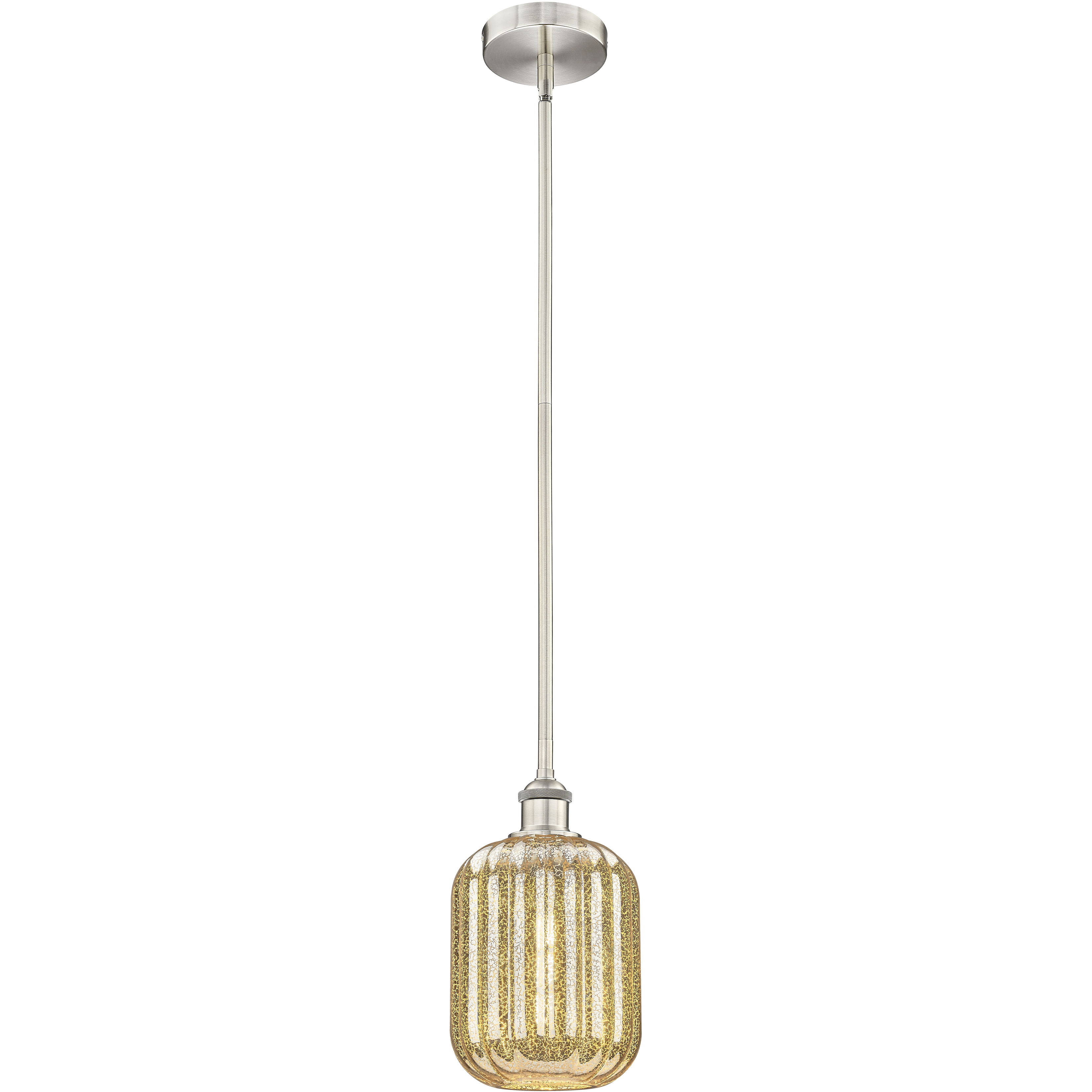Edison Preston 1 Light 6.75 inch Brushed Satin Nickel Mini Pendant Ceiling Light in Mercury