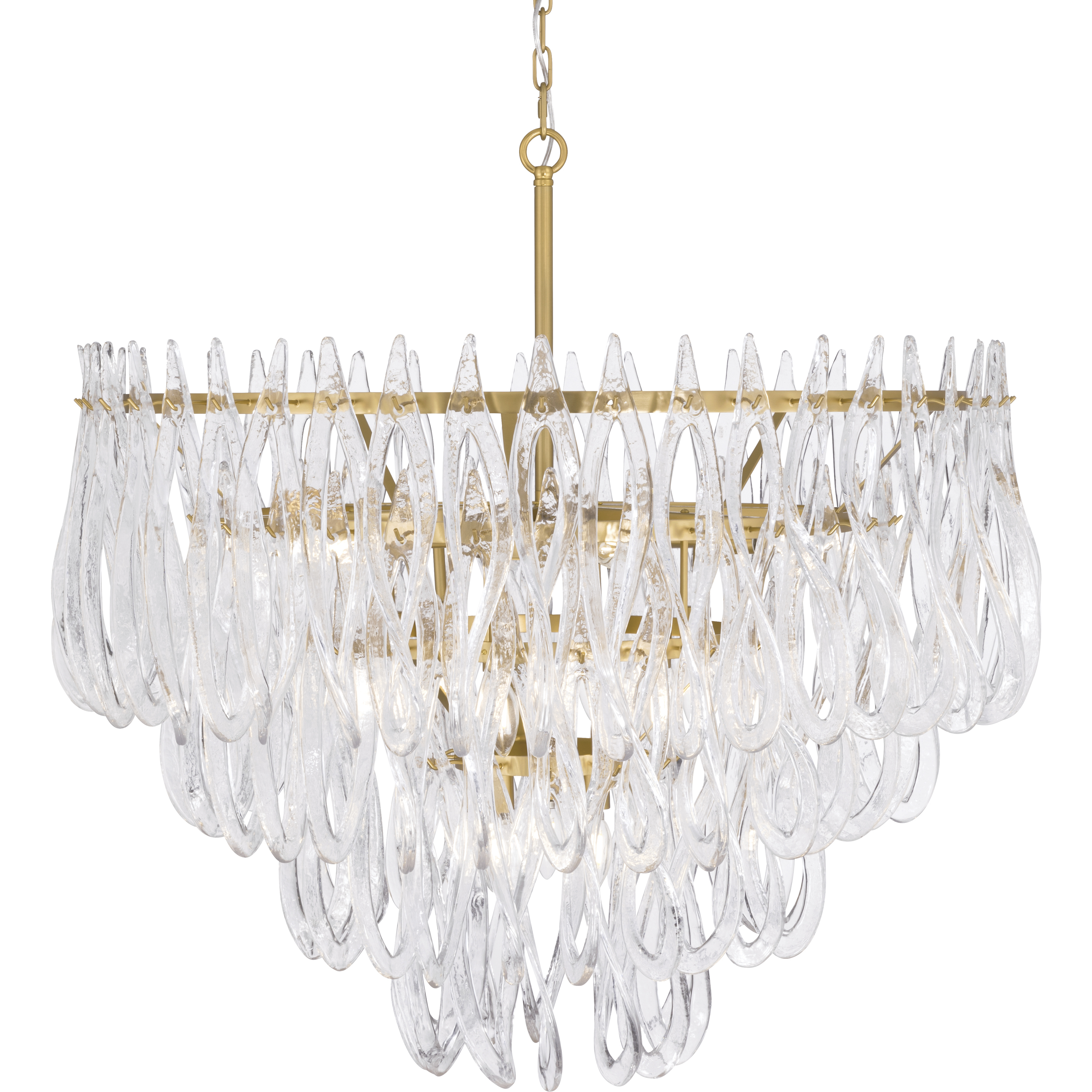 Glassara 15 Light 39.75 inch Legacy Brass Pendant Ceiling Light