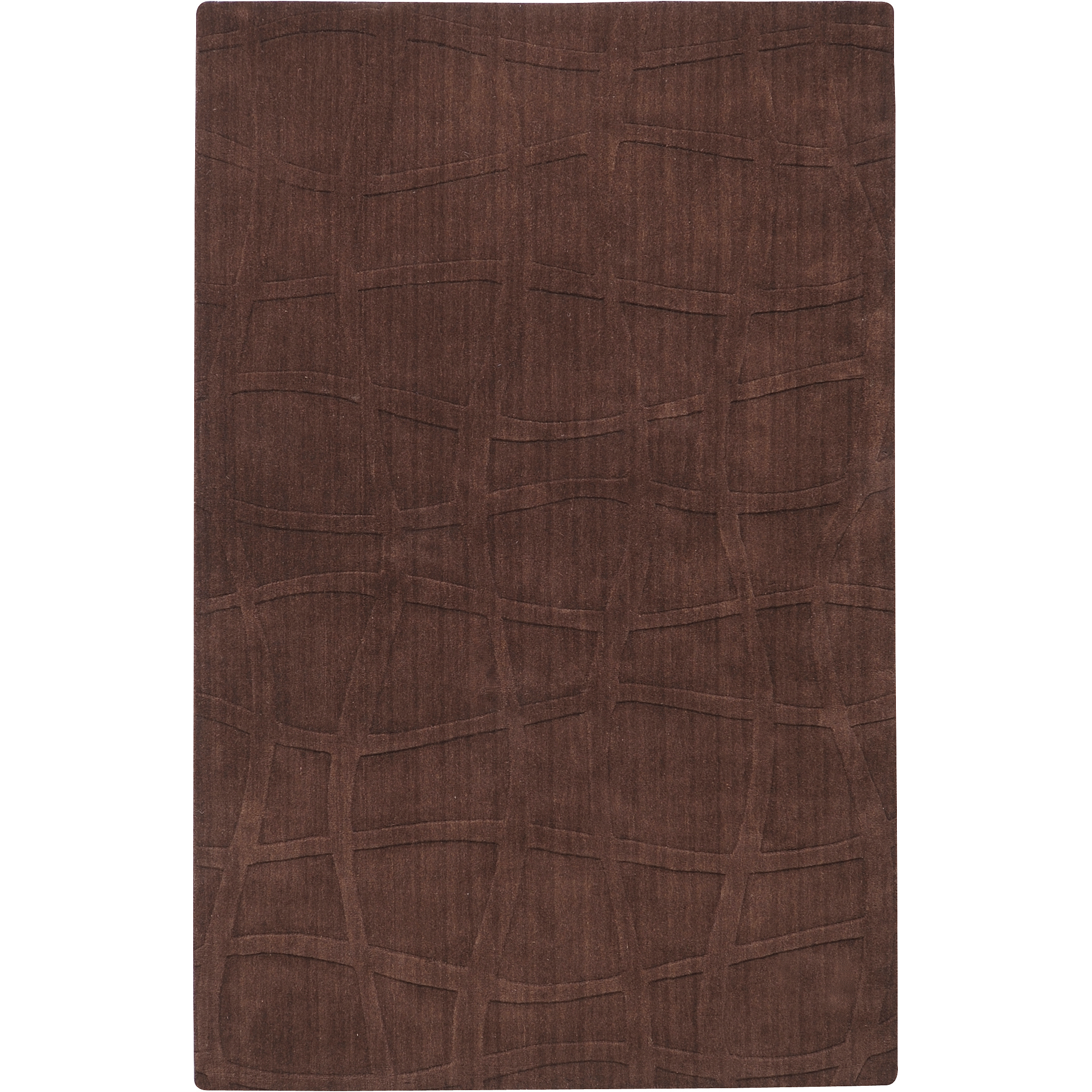 Sculpture 156 X 108 inch Dark Brown Rug