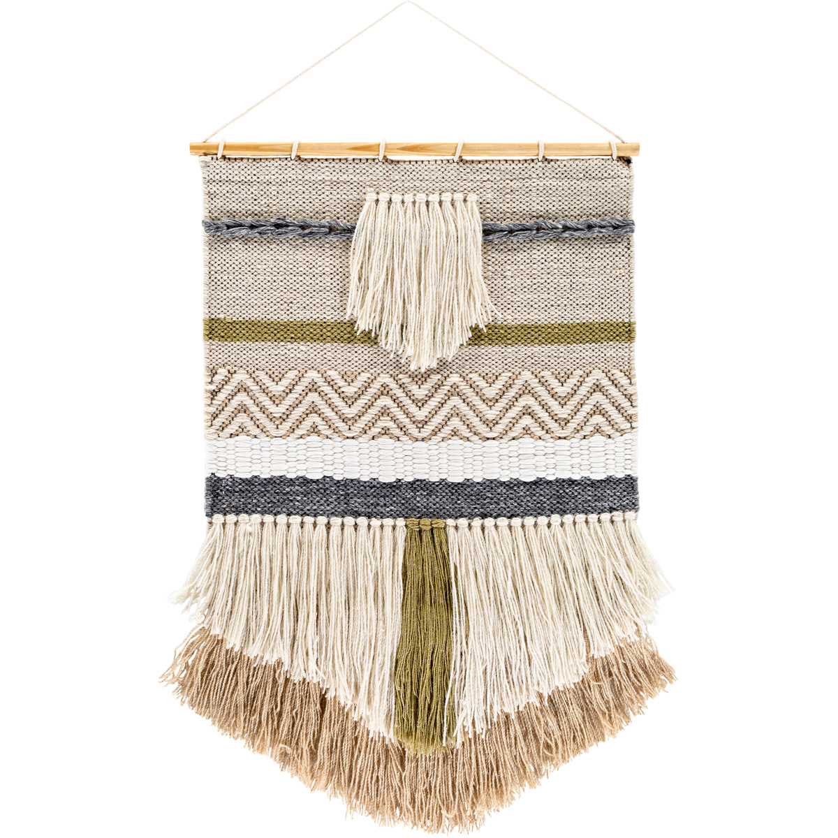 Saiful Khaki/Beige/Cream/Black/Olive/Charcoal/White Wall Hangings, Rectangle