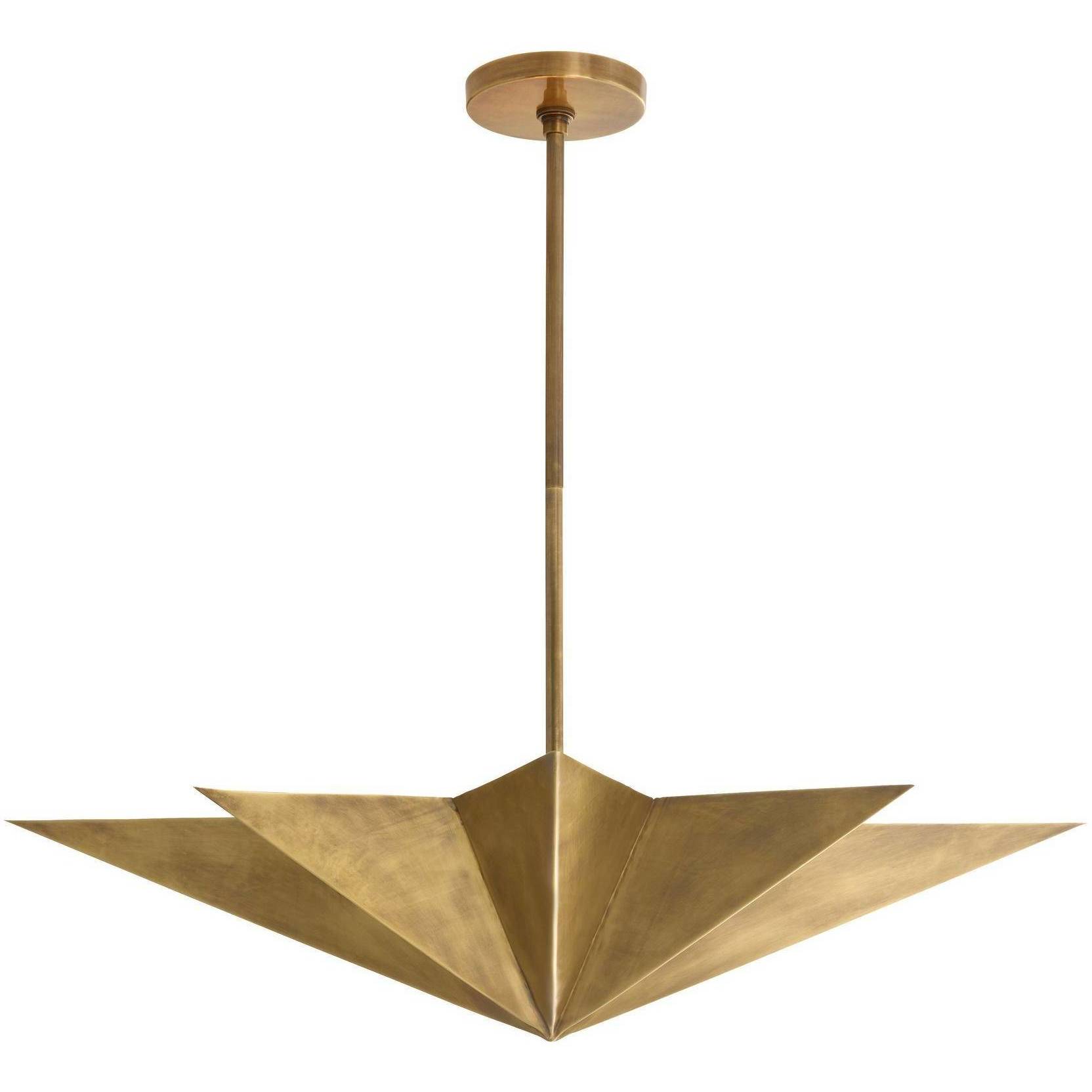 Rex 8 Light 36 inch Antique Brass Pendant Ceiling Light, Large