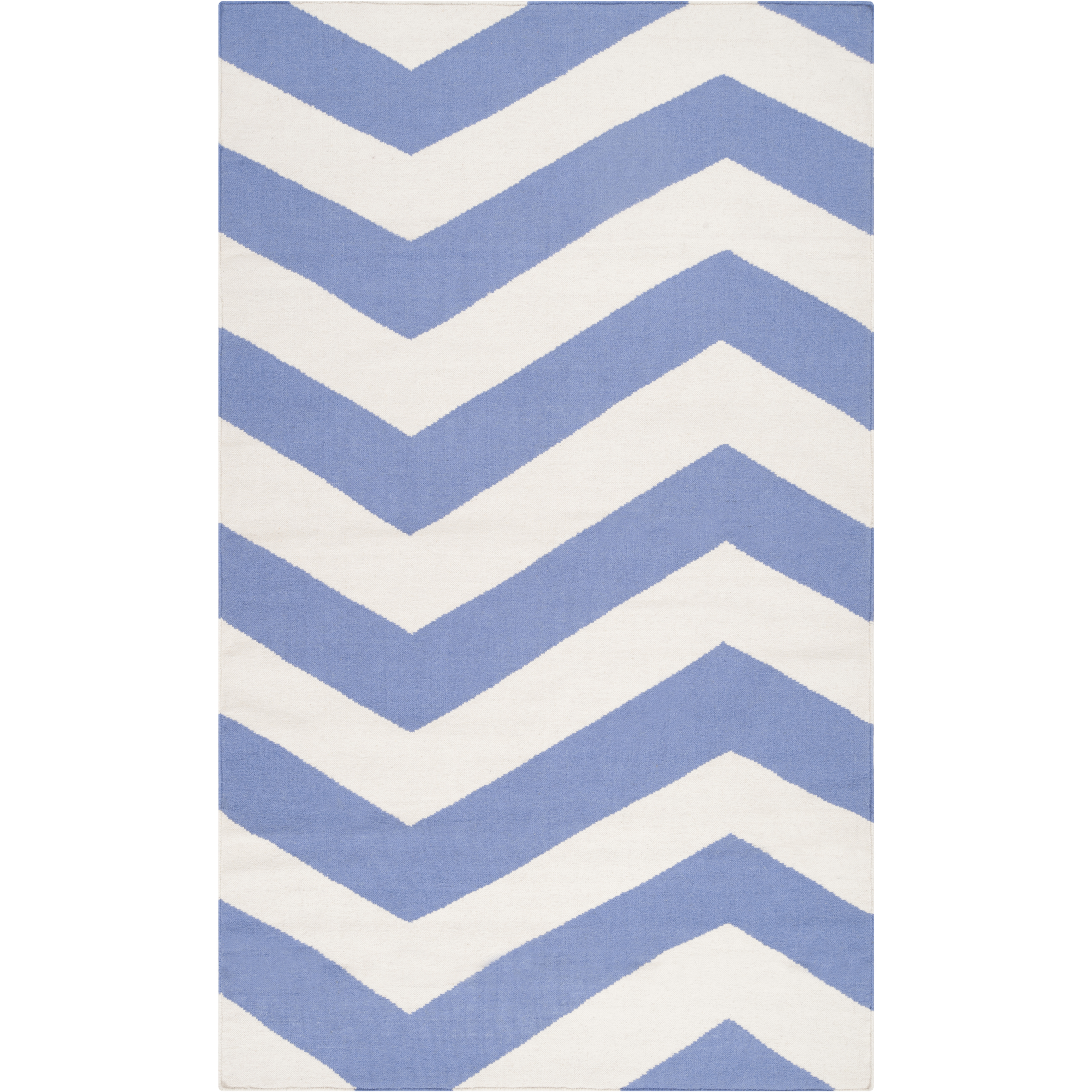 Frontier 66 X 42 inch White, Bright Blue Rug