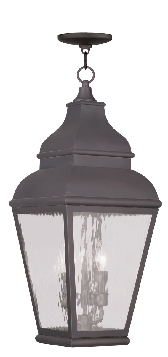 Exeter 3 Light 10 inch Bronze Outdoor Pendant Lantern