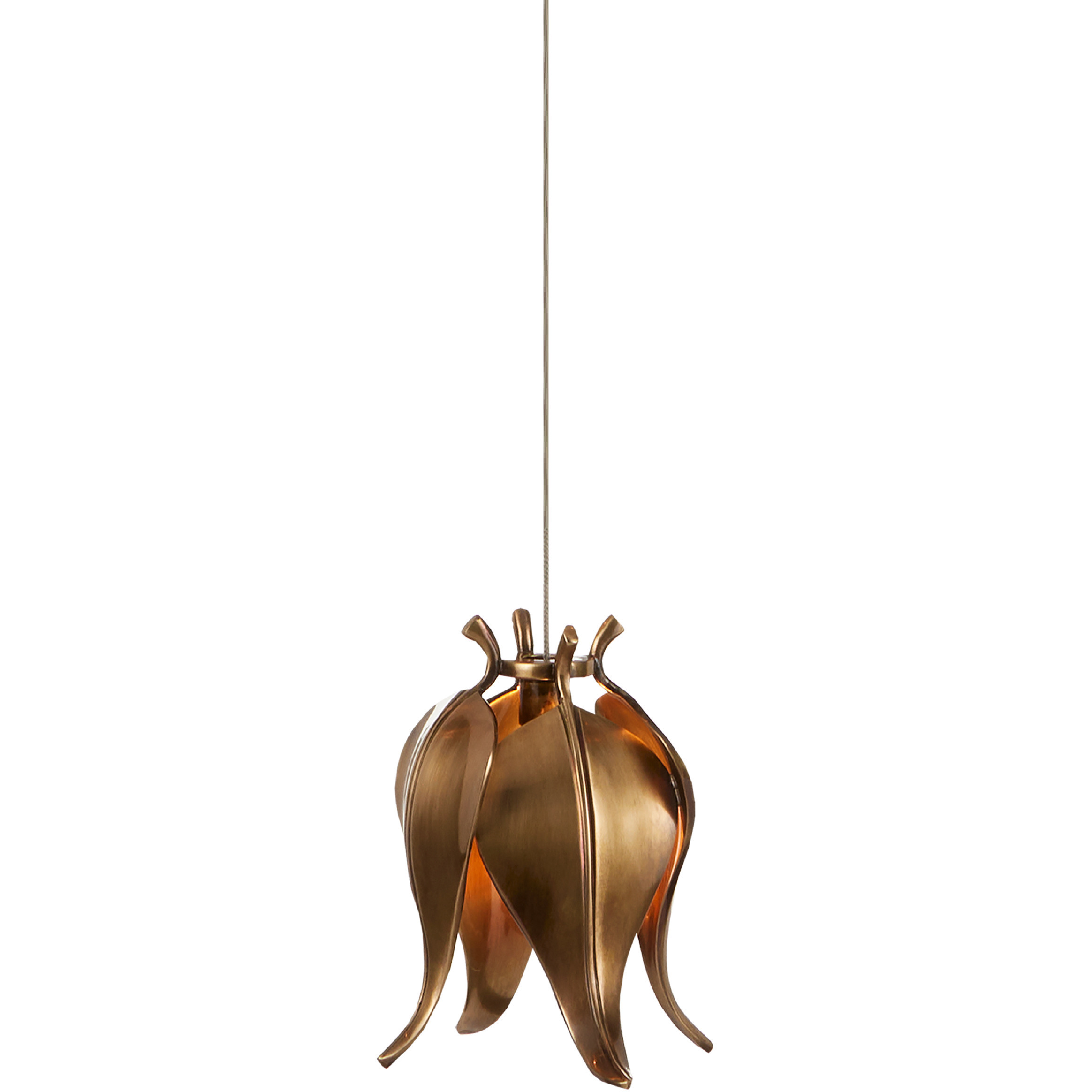 Iota 1 Light 6.5 inch Antique Brass Multi-Drop Pendant Ceiling Light