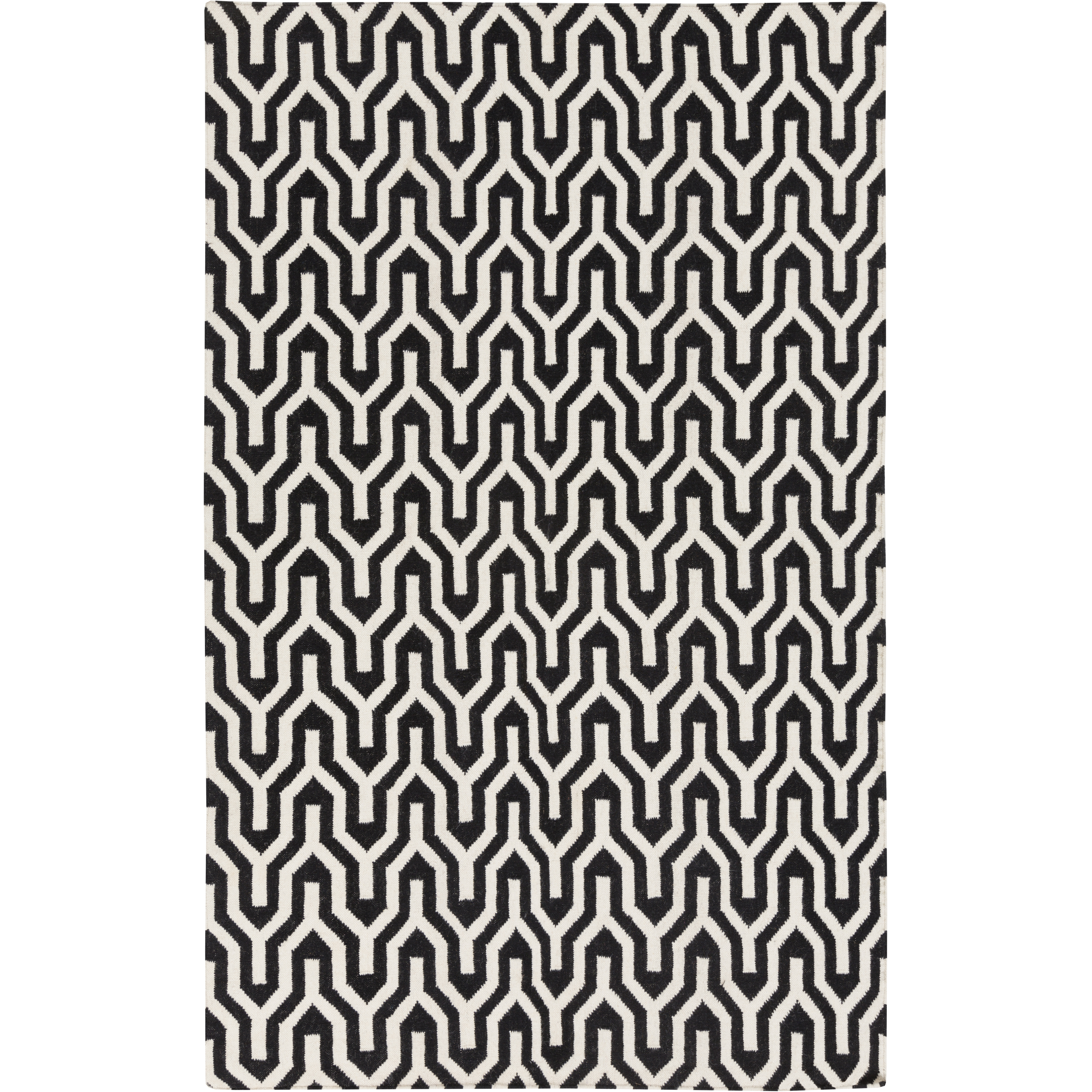 Fallon 36 X 24 inch Ivory, Black Rug
