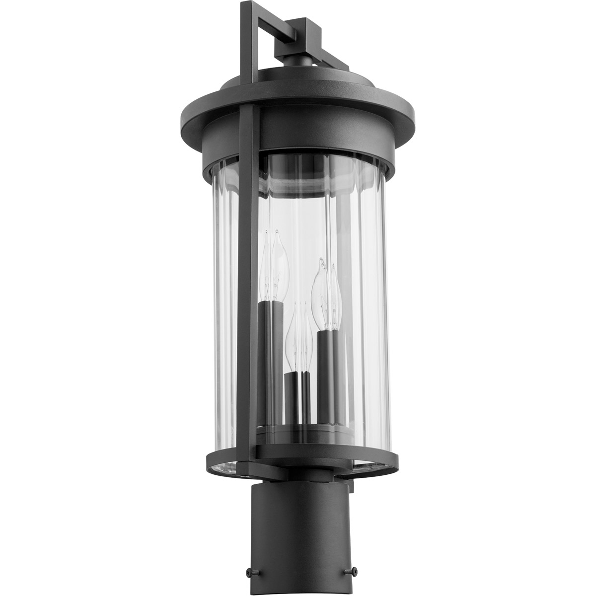 Dimas 3 Light 19.5 inch Noir Outdoor Post Lantern