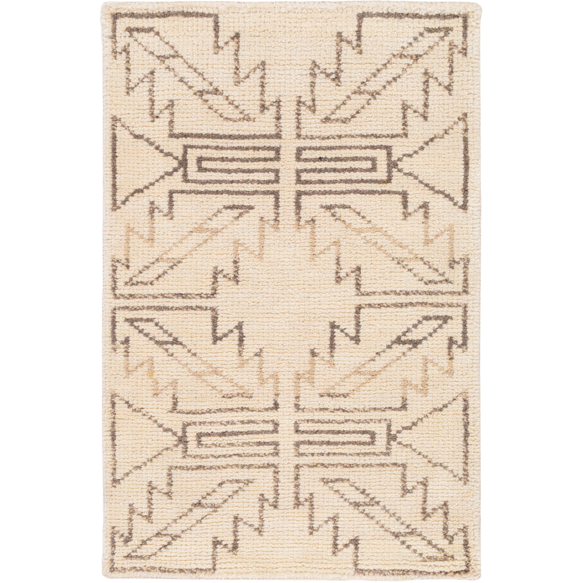 Pueblo 36 X 24 inch Brown and Green Area Rug, Wool