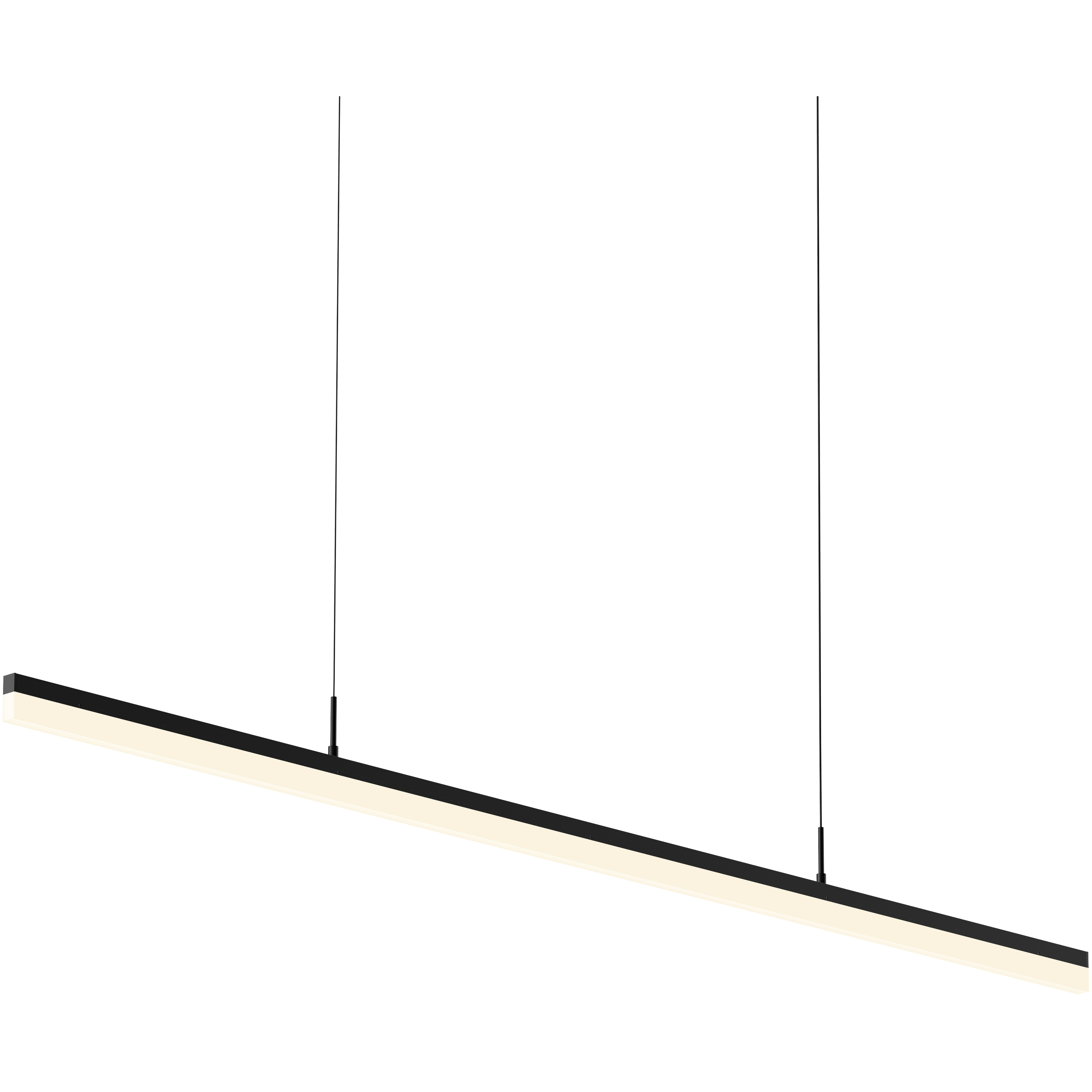 Stiletto LED 59.5 inch Satin Black Pendant Ceiling Light in Standard Suspension
