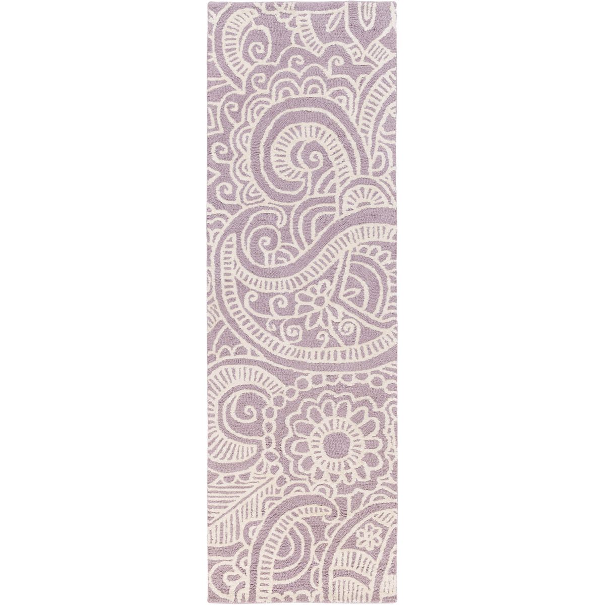 Queensland 96 X 30 inch Lilac, Light Gray Rug