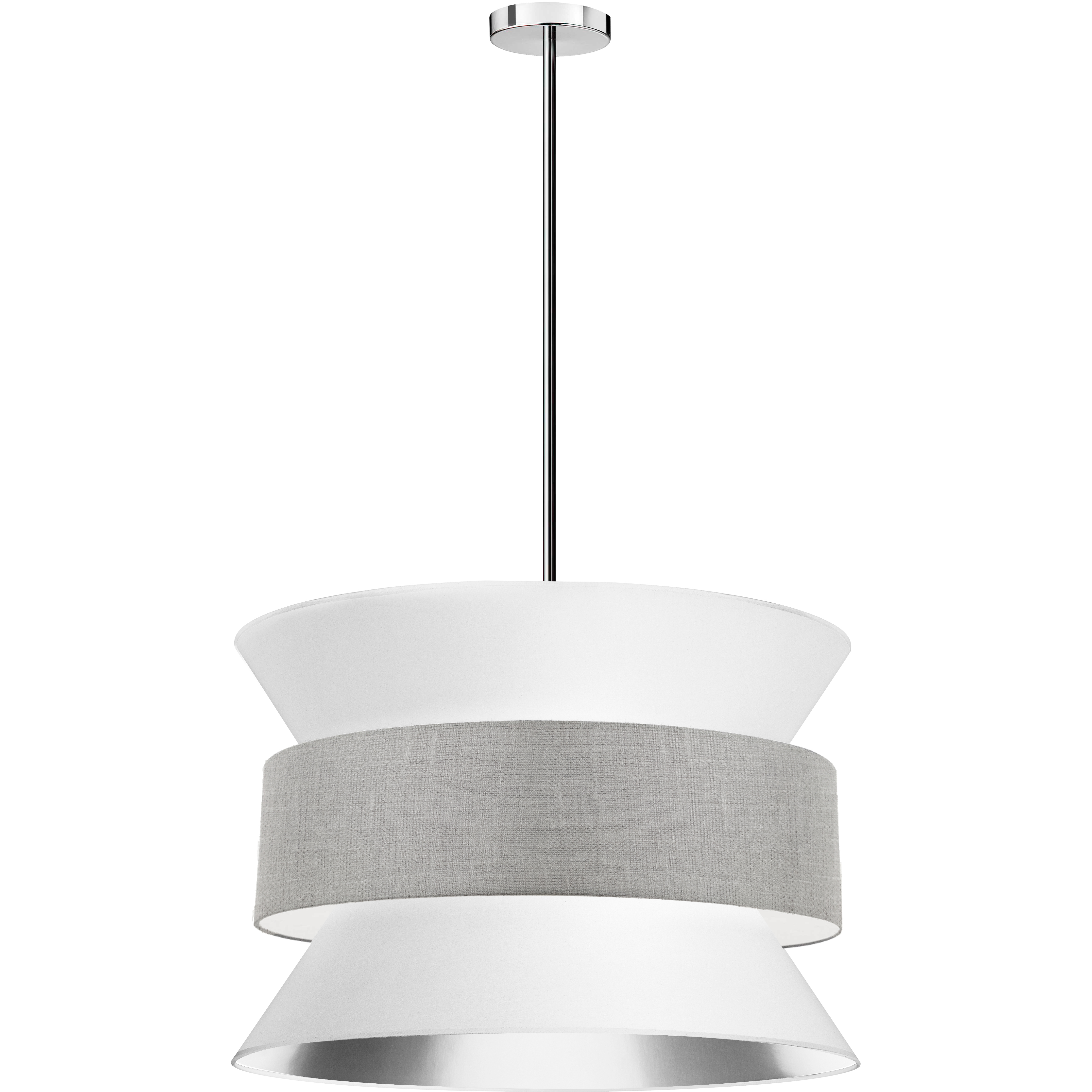 Questa 4 Light 24 inch White with Grey Pendant Ceiling Light