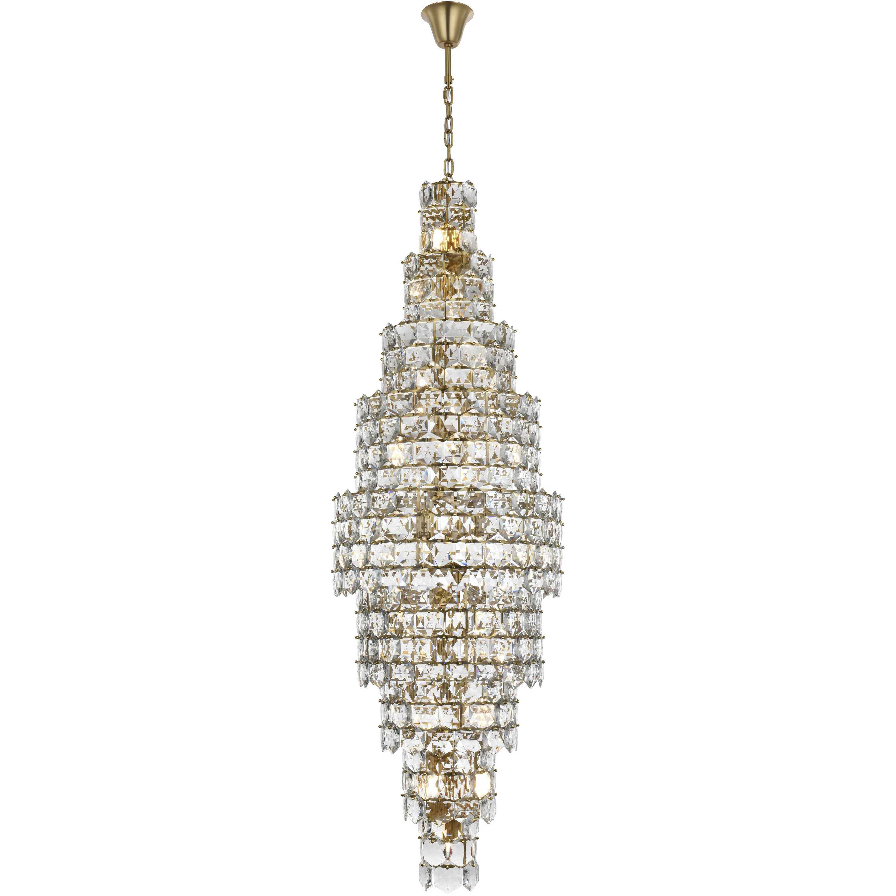 Adaline 41 Light 30 inch Satin Gold Chandelier Ceiling Light