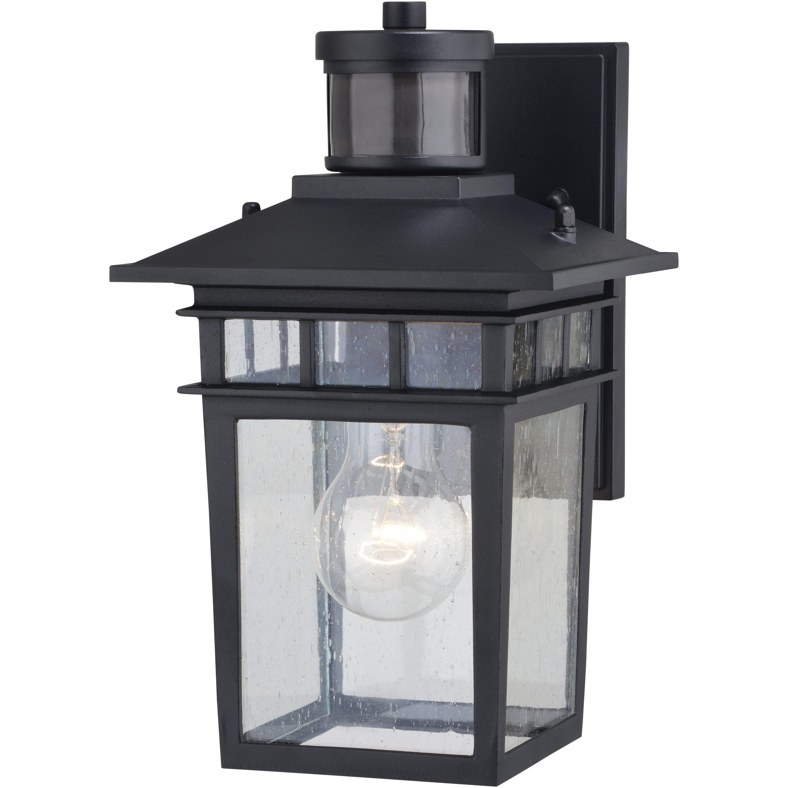 Ridge Textured Black Outdoor Motion Sensor