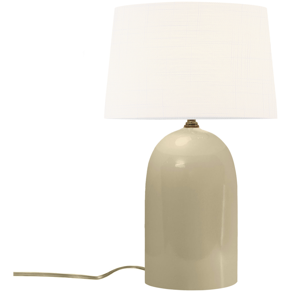 Luminance Collection - Kava 1 Light 22 inch Vanilla Gloss Table Lamp Portable Light in White, Form+Finish+Function