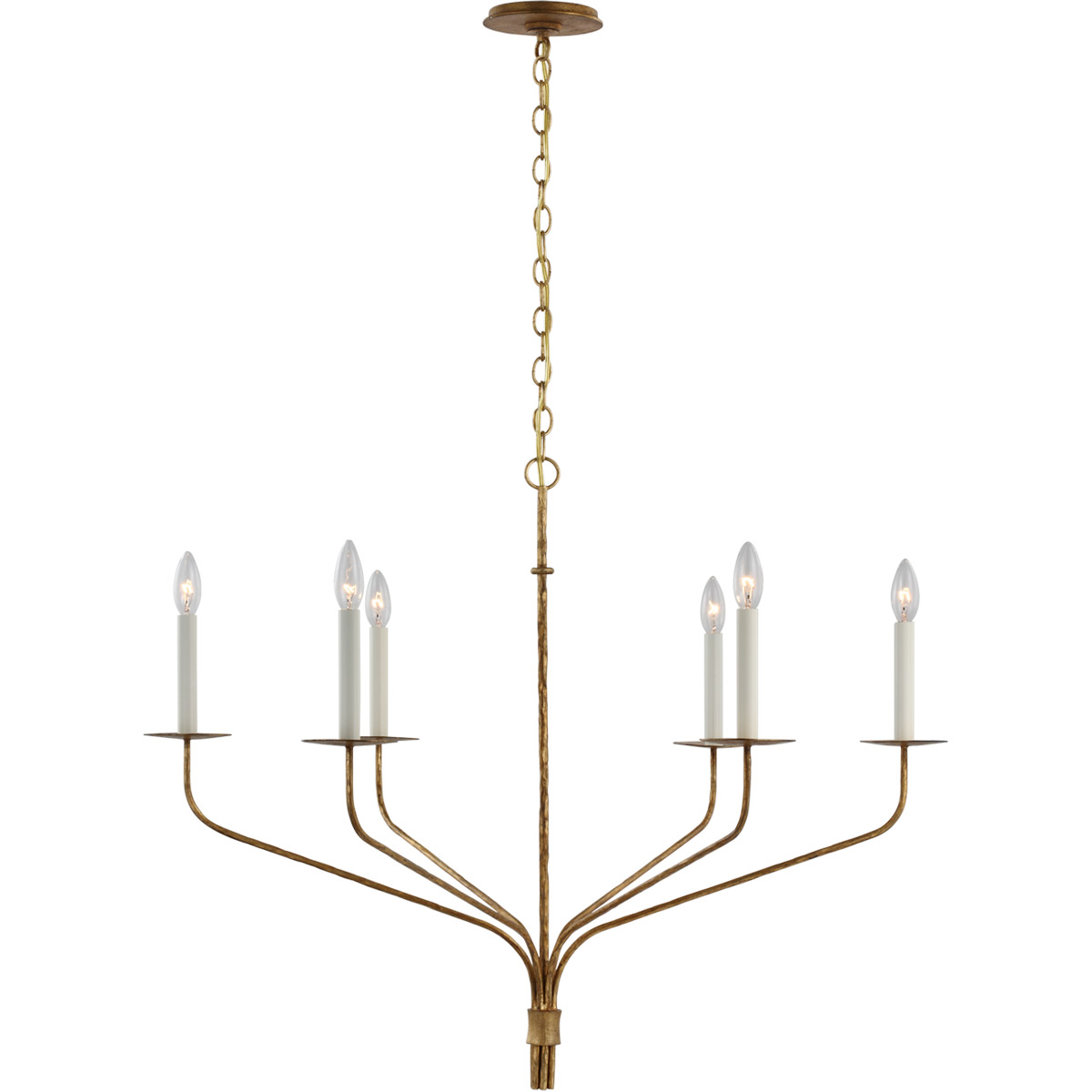 Ian K. Fowler Belfair LED 36.25 inch Gilded Iron Chandelier Ceiling Light, Large