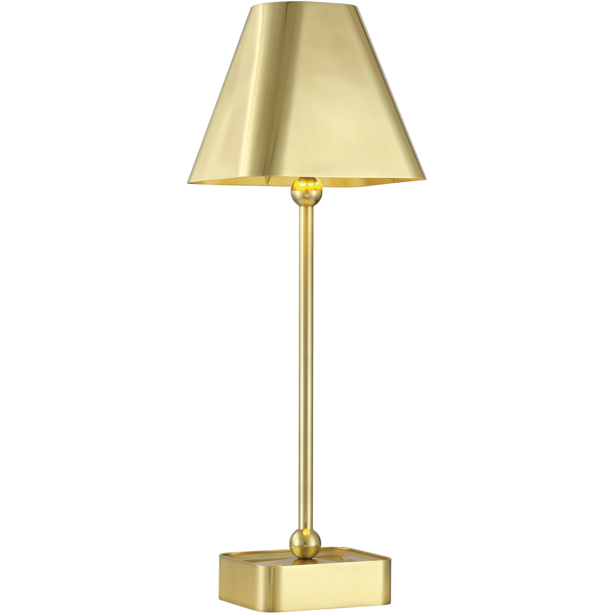 Gadabout 20 inch 3 watt Polished Brass Cordless Table Lamp Portable Light