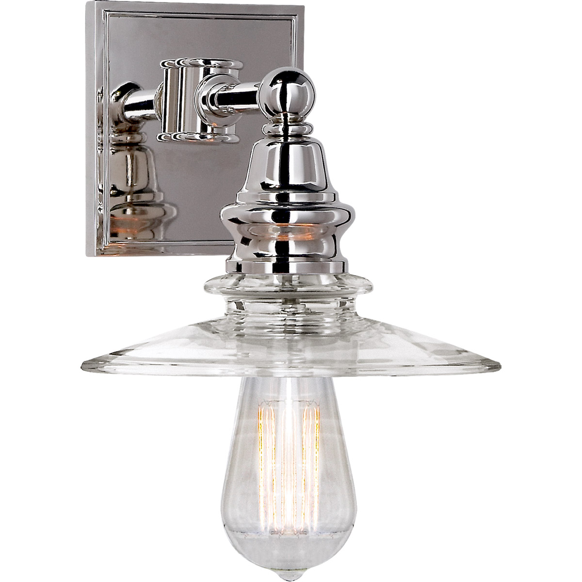 Chapman & Myers Covington 1 Light 7.75 inch Polished Nickel Bath Sconce Wall Light