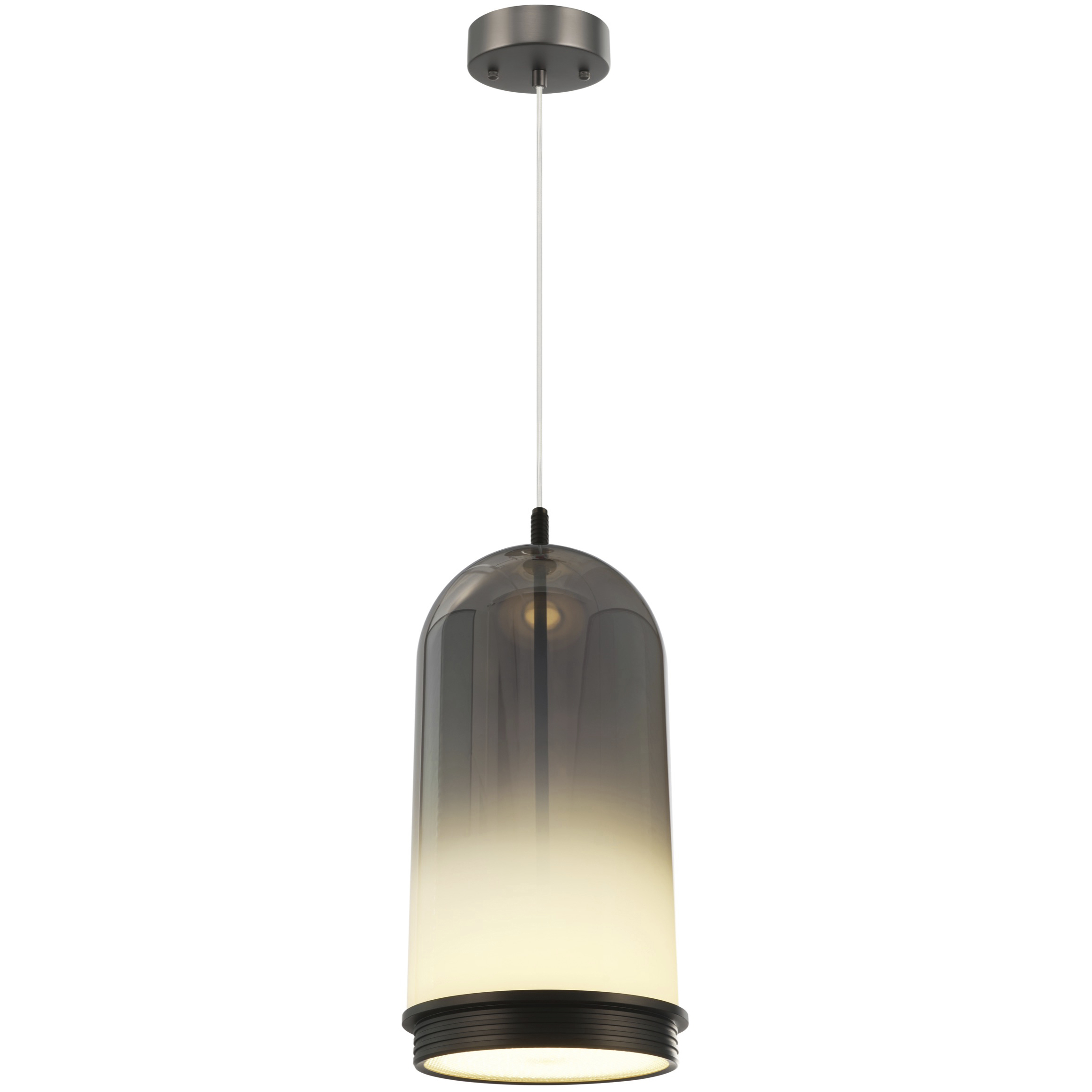 Nebulosa LED 7.1 inch Graphite Pendant Ceiling Light in Smoke and White