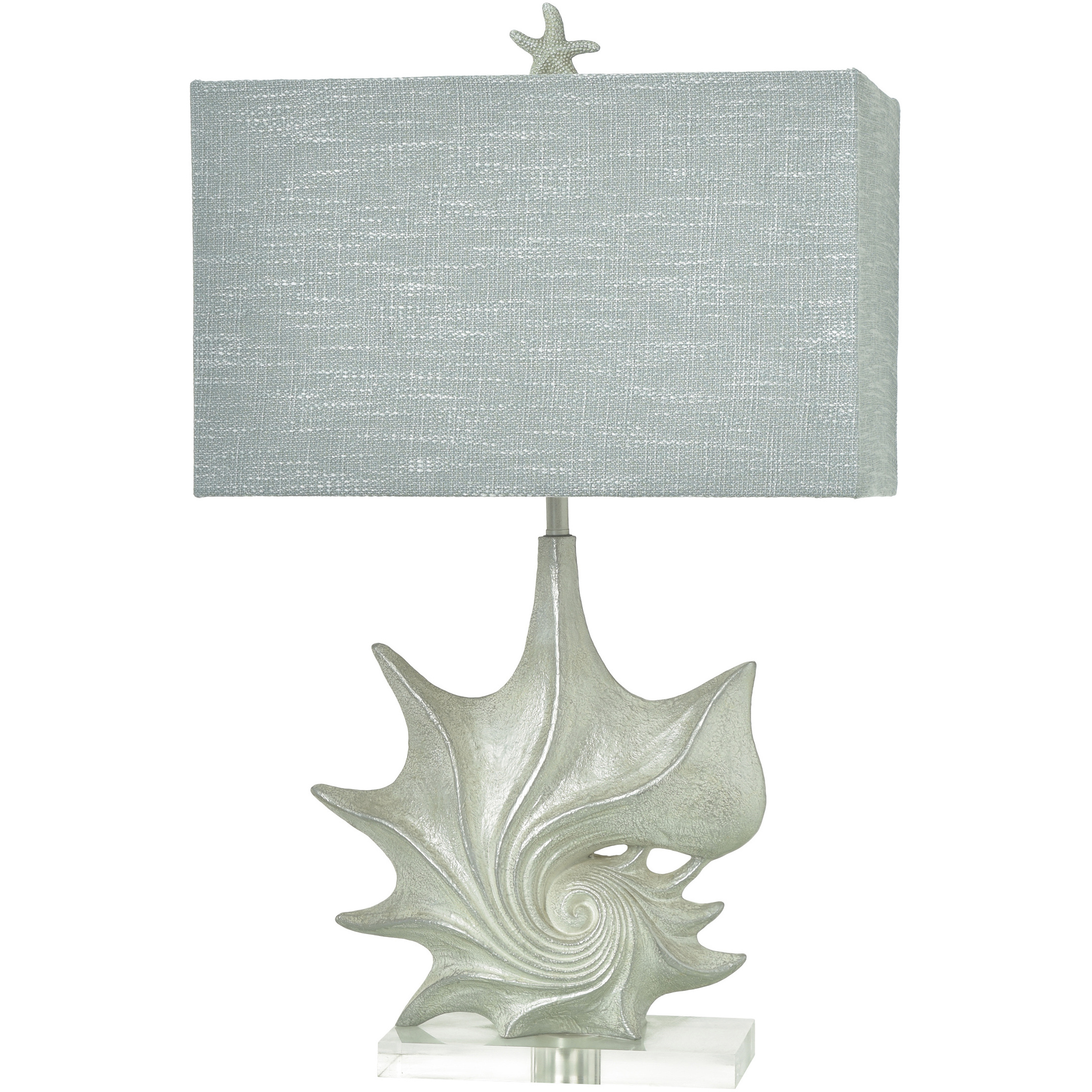 Anartia 29.5 inch 100 watt Cream and Silver Table Lamp Portable Light